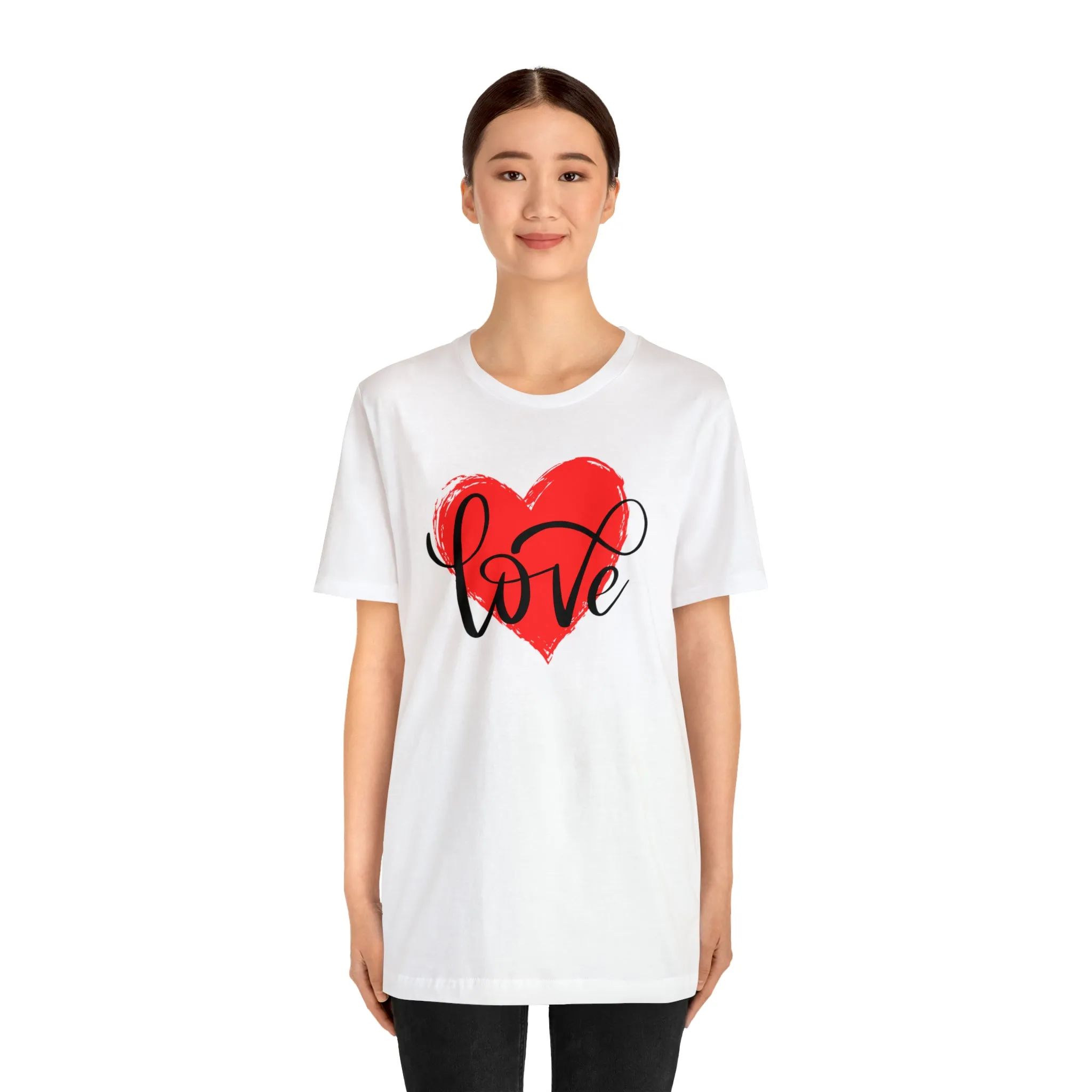 Love Heart Mom T-Shirt | Love Ya Mom Tee |  Bella Canvas 3001 Unisex |  Mother Short Sleeve Tshirt