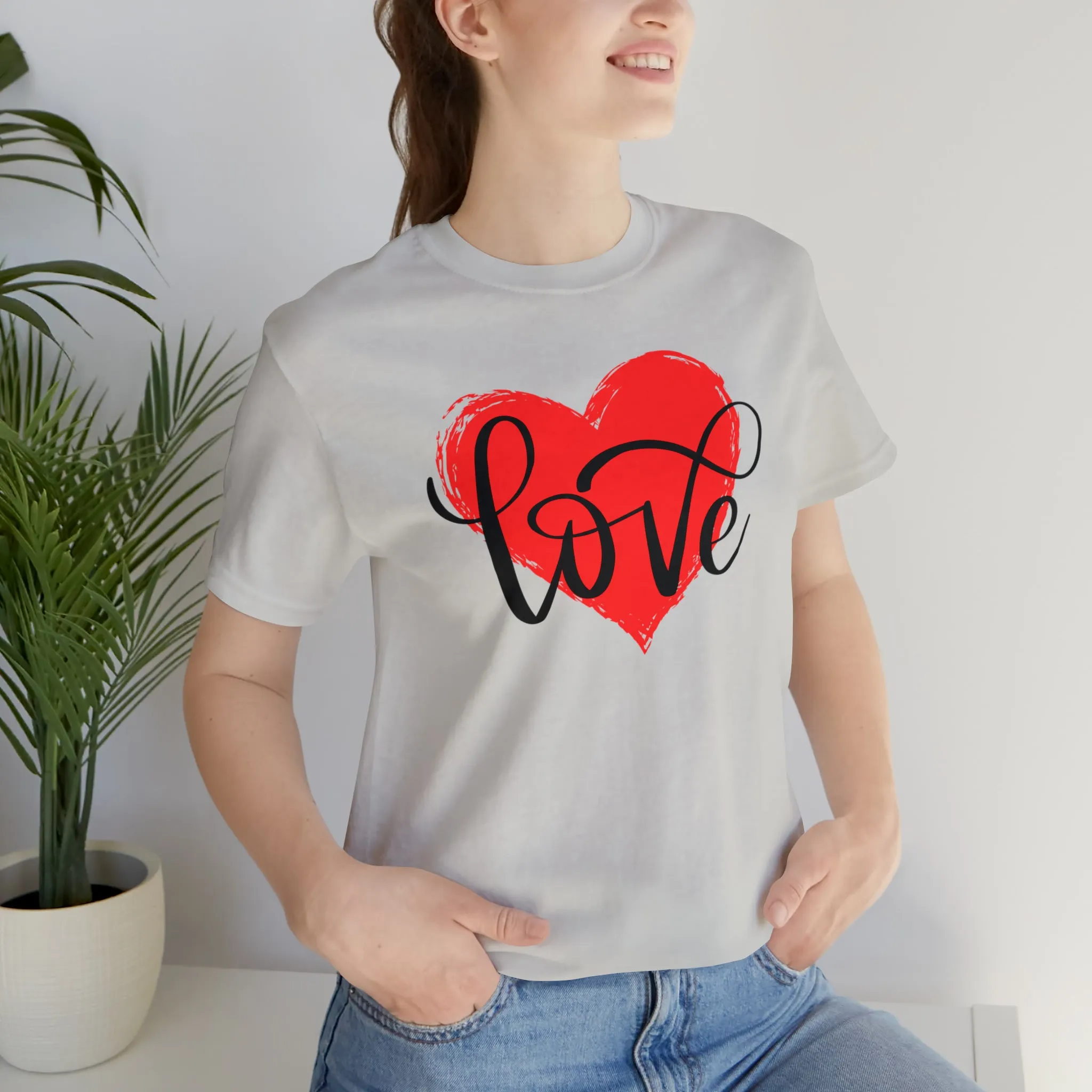 Love Heart Mom T-Shirt | Love Ya Mom Tee |  Bella Canvas 3001 Unisex |  Mother Short Sleeve Tshirt