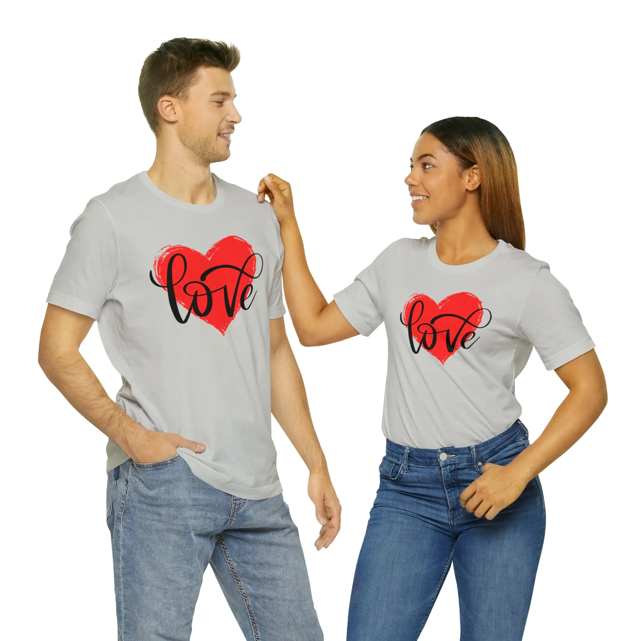 Love Heart Mom T-Shirt | Love Ya Mom Tee |  Bella Canvas 3001 Unisex |  Mother Short Sleeve Tshirt