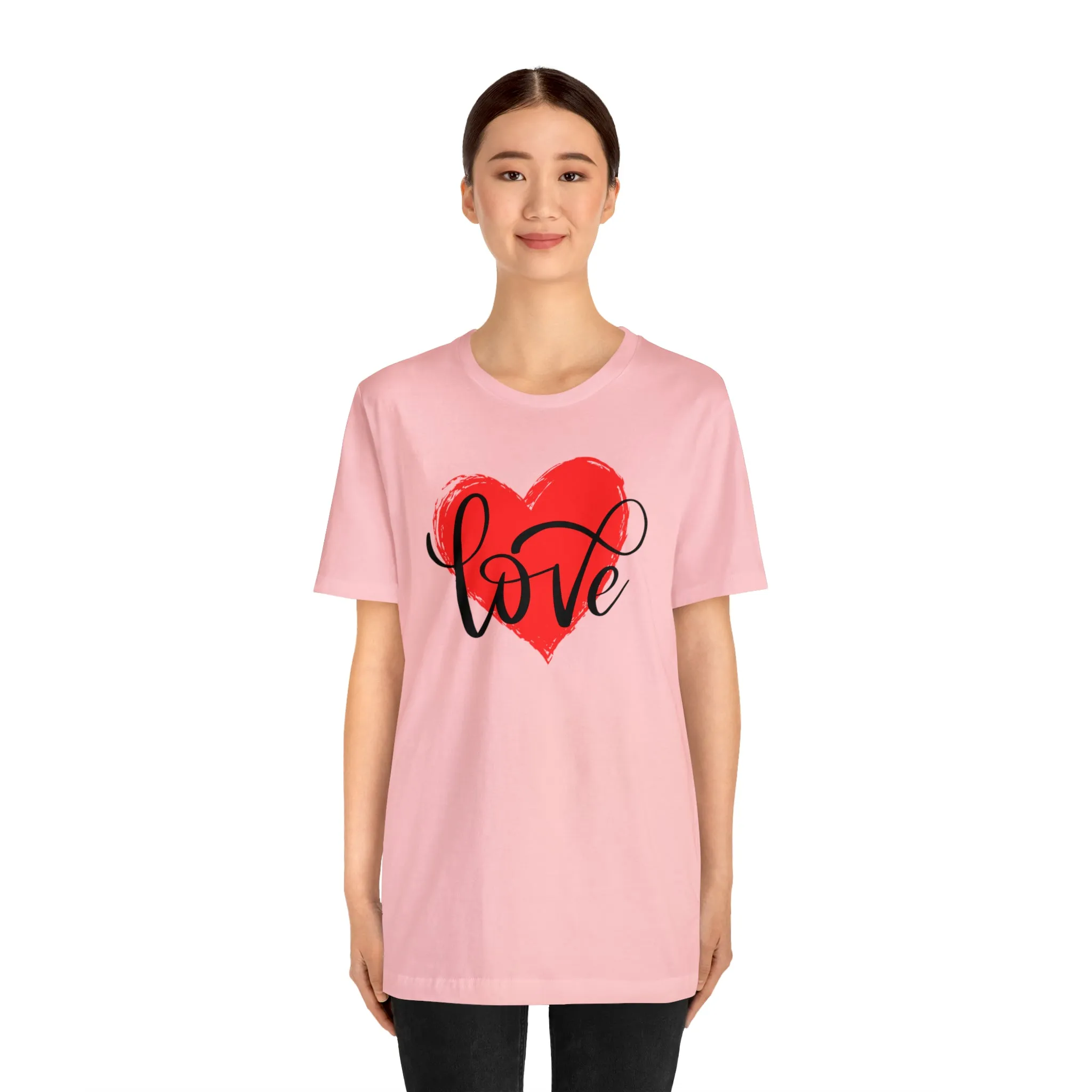 Love Heart Mom T-Shirt | Love Ya Mom Tee |  Bella Canvas 3001 Unisex |  Mother Short Sleeve Tshirt