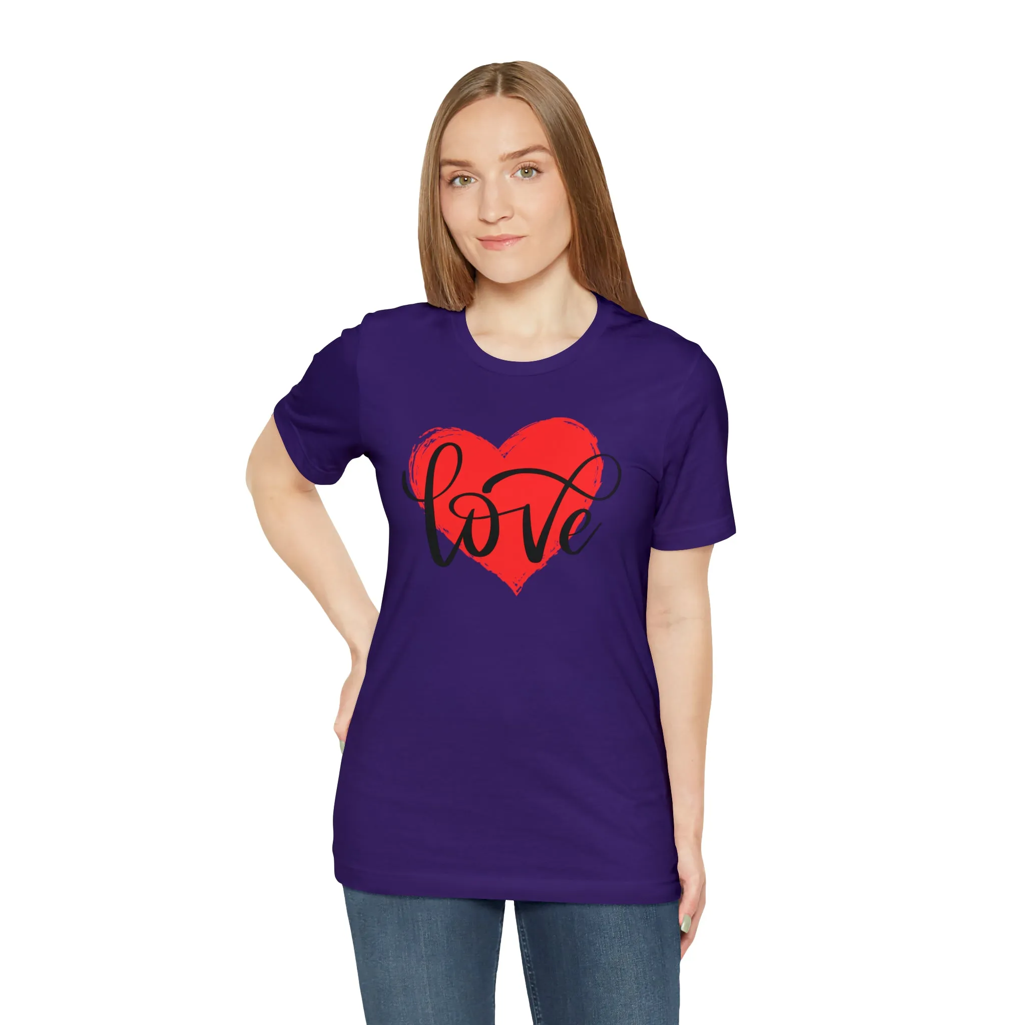 Love Heart Mom T-Shirt | Love Ya Mom Tee |  Bella Canvas 3001 Unisex |  Mother Short Sleeve Tshirt
