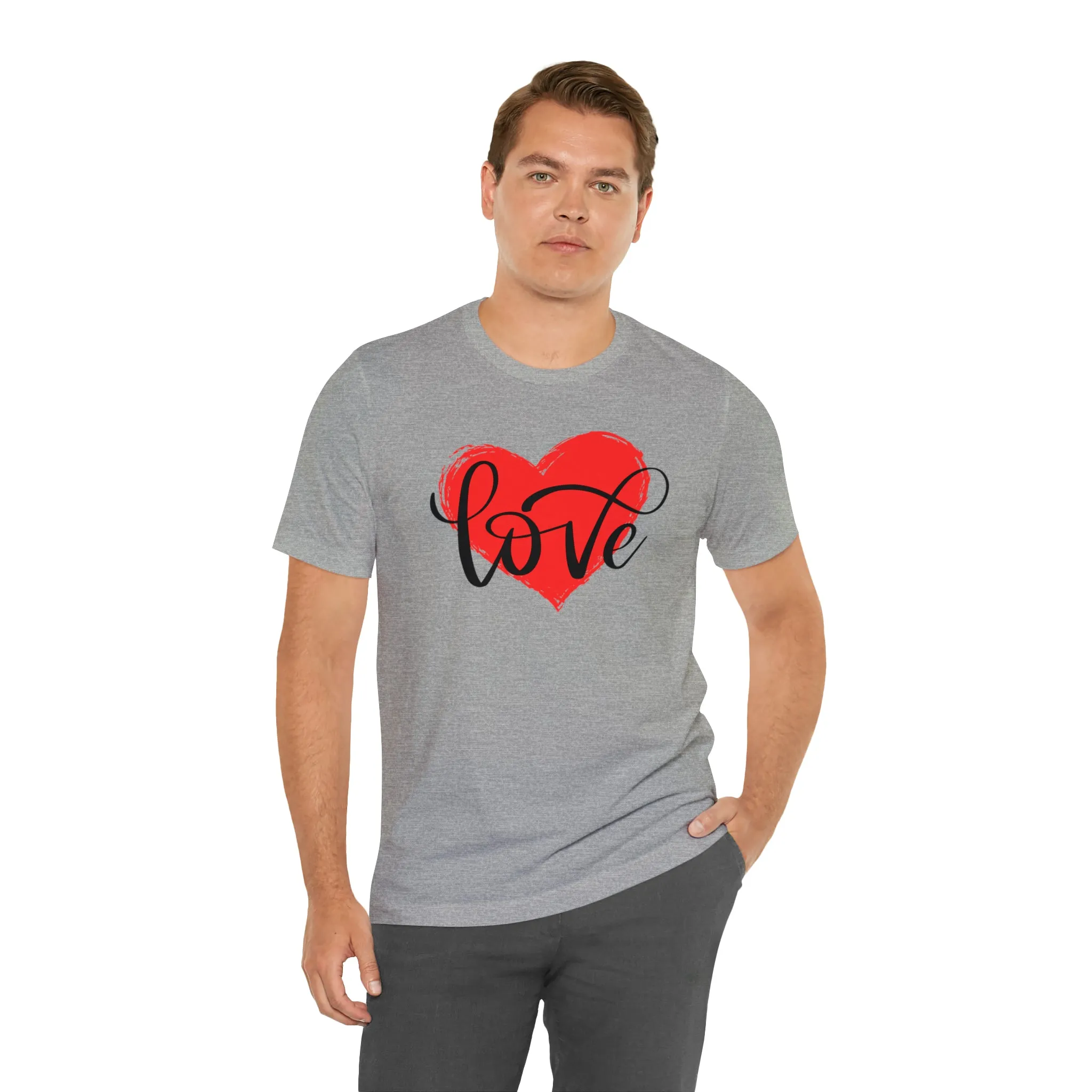 Love Heart Mom T-Shirt | Love Ya Mom Tee |  Bella Canvas 3001 Unisex |  Mother Short Sleeve Tshirt