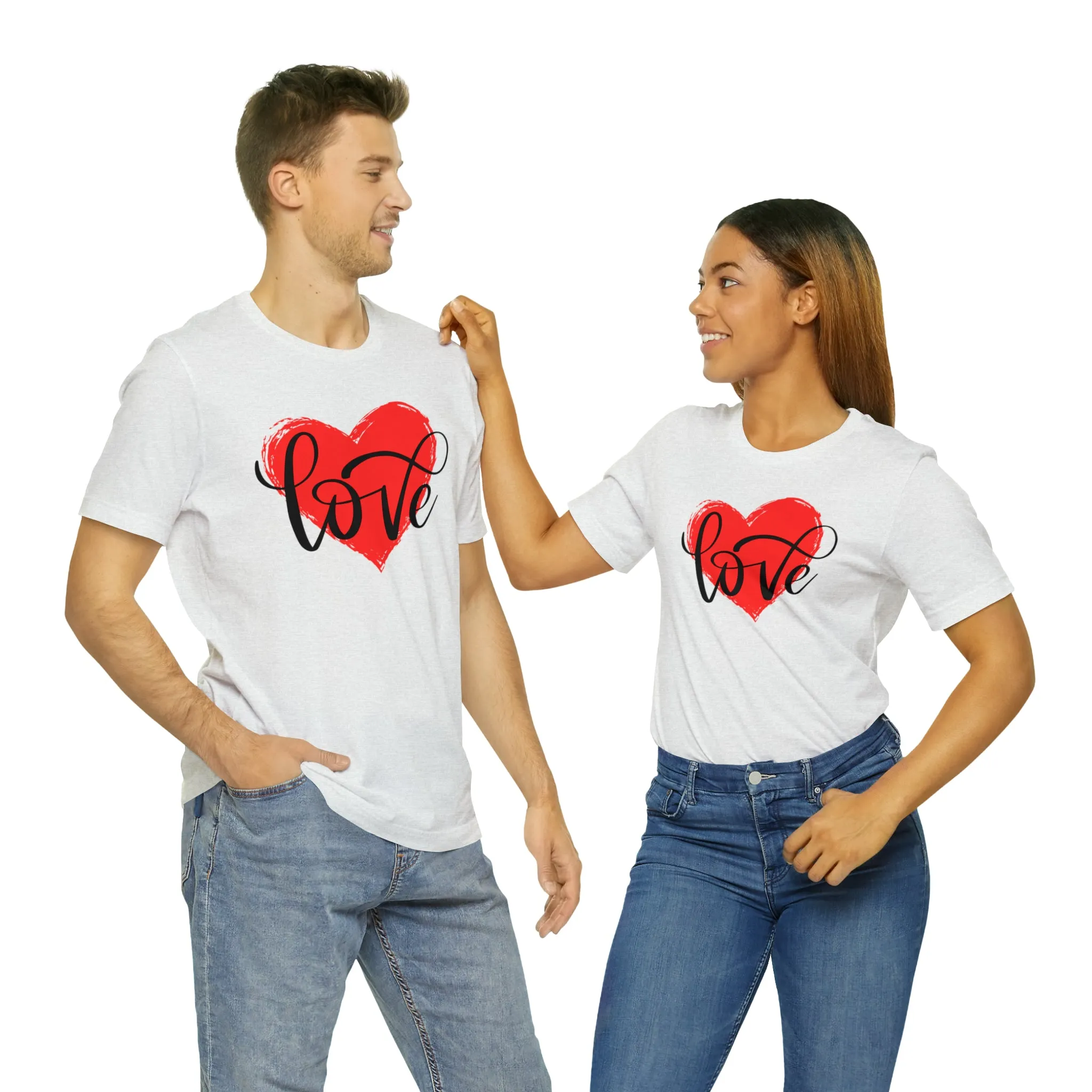 Love Heart Mom T-Shirt | Love Ya Mom Tee |  Bella Canvas 3001 Unisex |  Mother Short Sleeve Tshirt