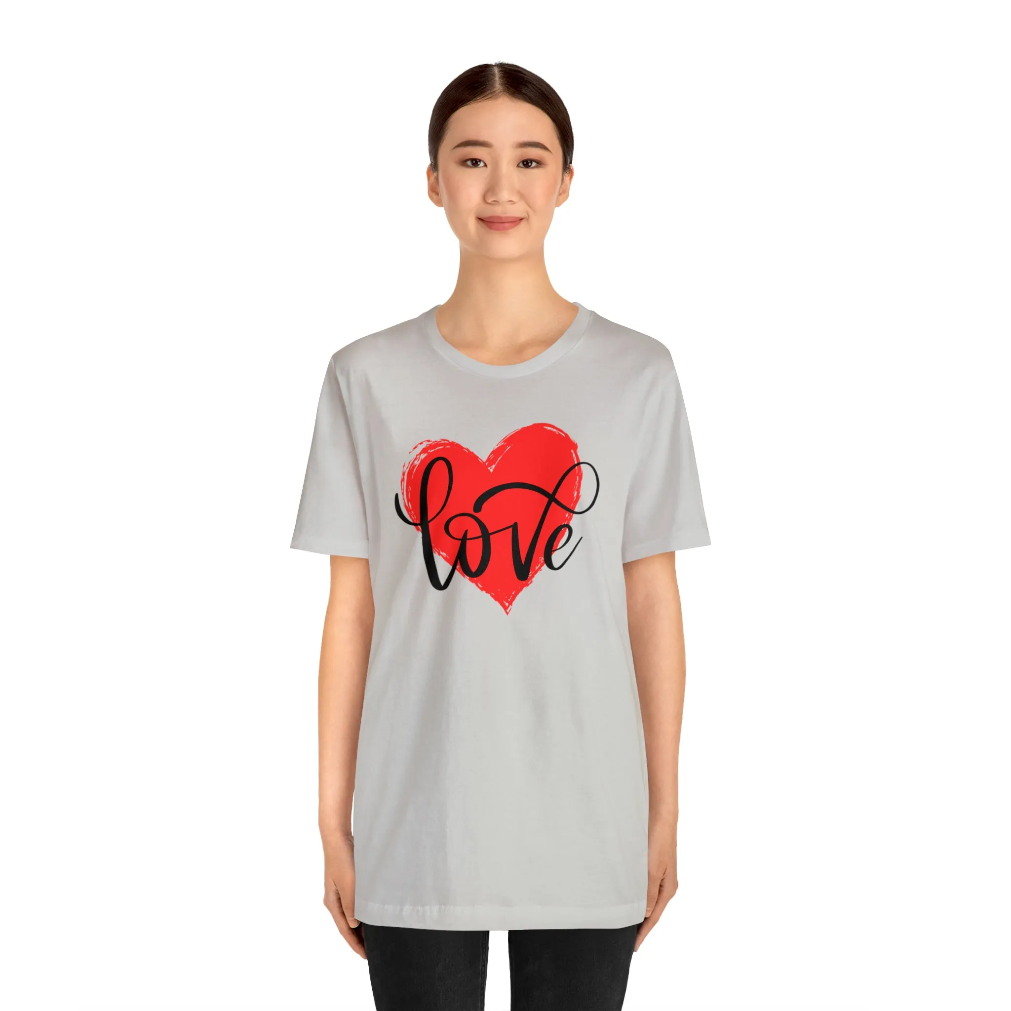 Love Heart Mom T-Shirt | Love Ya Mom Tee |  Bella Canvas 3001 Unisex |  Mother Short Sleeve Tshirt