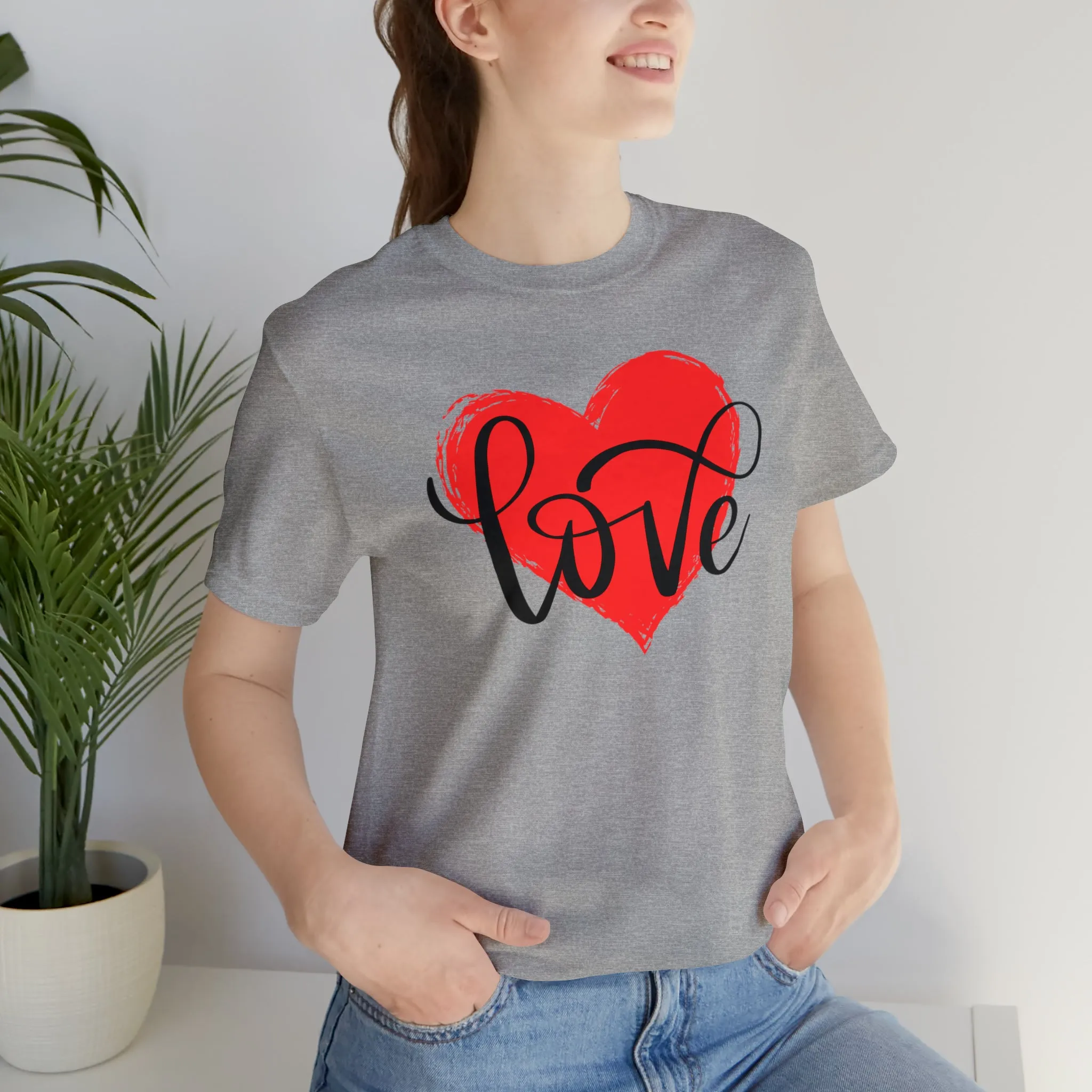 Love Heart Mom T-Shirt | Love Ya Mom Tee |  Bella Canvas 3001 Unisex |  Mother Short Sleeve Tshirt