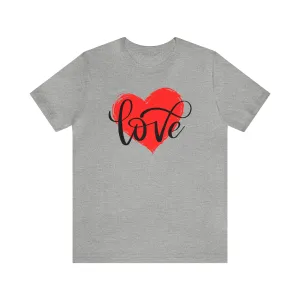 Love Heart Mom T-Shirt | Love Ya Mom Tee |  Bella Canvas 3001 Unisex |  Mother Short Sleeve Tshirt