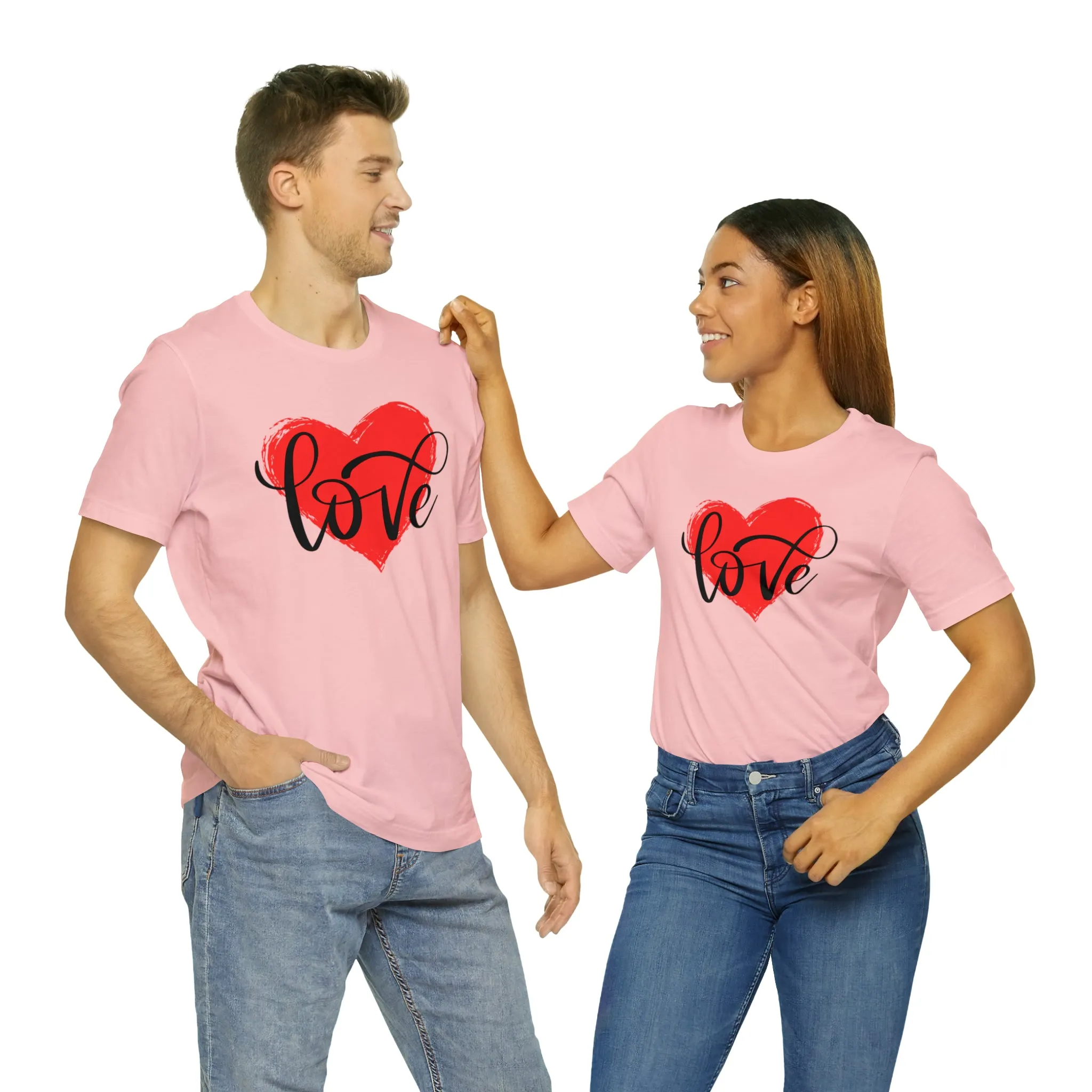 Love Heart Mom T-Shirt | Love Ya Mom Tee |  Bella Canvas 3001 Unisex |  Mother Short Sleeve Tshirt