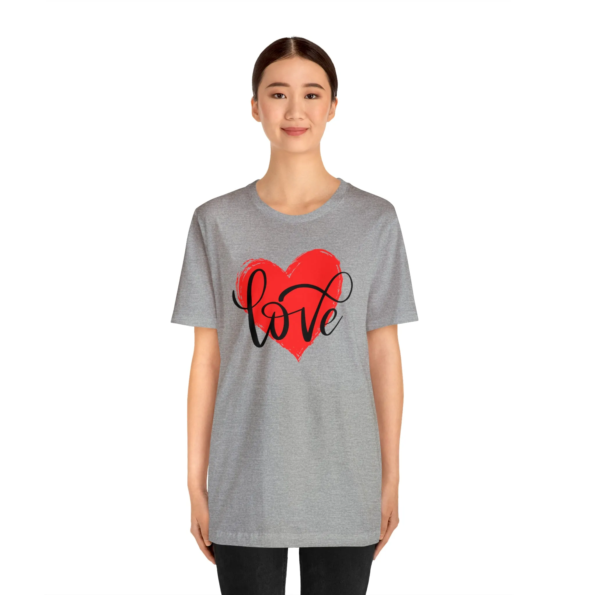 Love Heart Mom T-Shirt | Love Ya Mom Tee |  Bella Canvas 3001 Unisex |  Mother Short Sleeve Tshirt