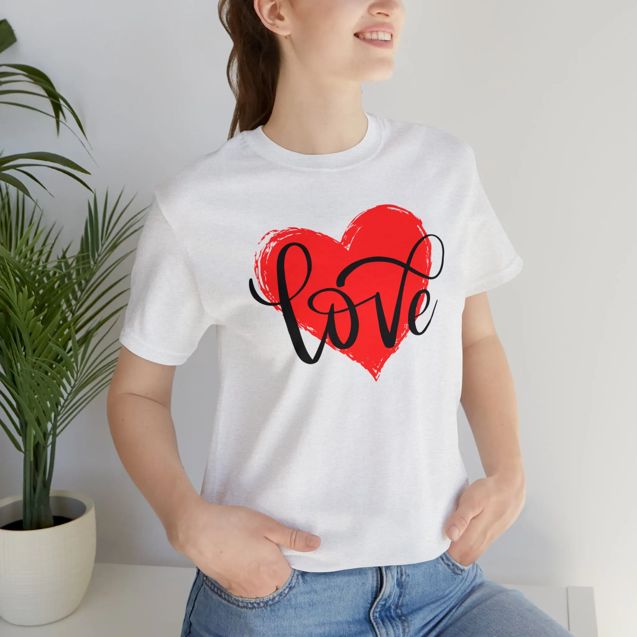 Love Heart Mom T-Shirt | Love Ya Mom Tee |  Bella Canvas 3001 Unisex |  Mother Short Sleeve Tshirt