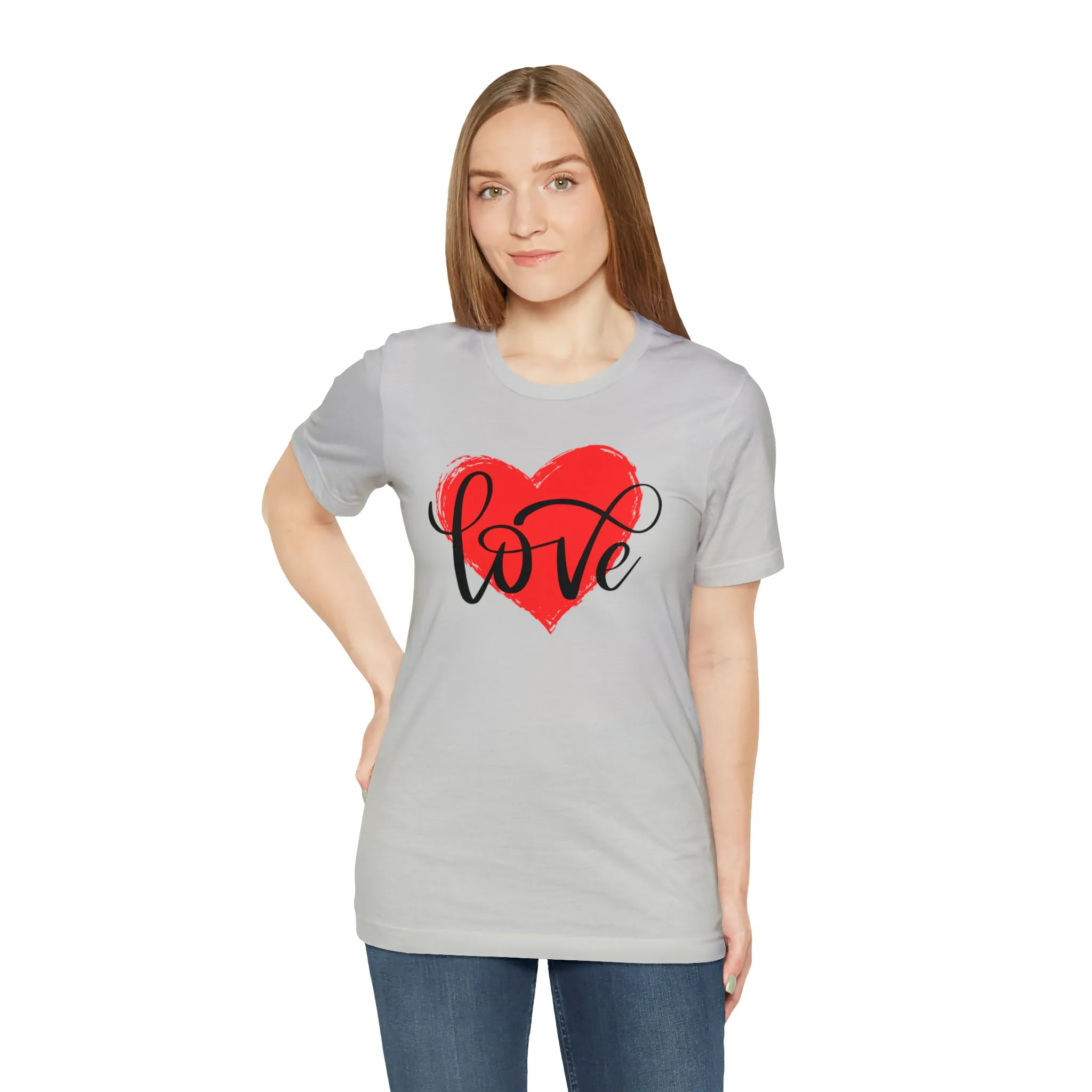 Love Heart Mom T-Shirt | Love Ya Mom Tee |  Bella Canvas 3001 Unisex |  Mother Short Sleeve Tshirt