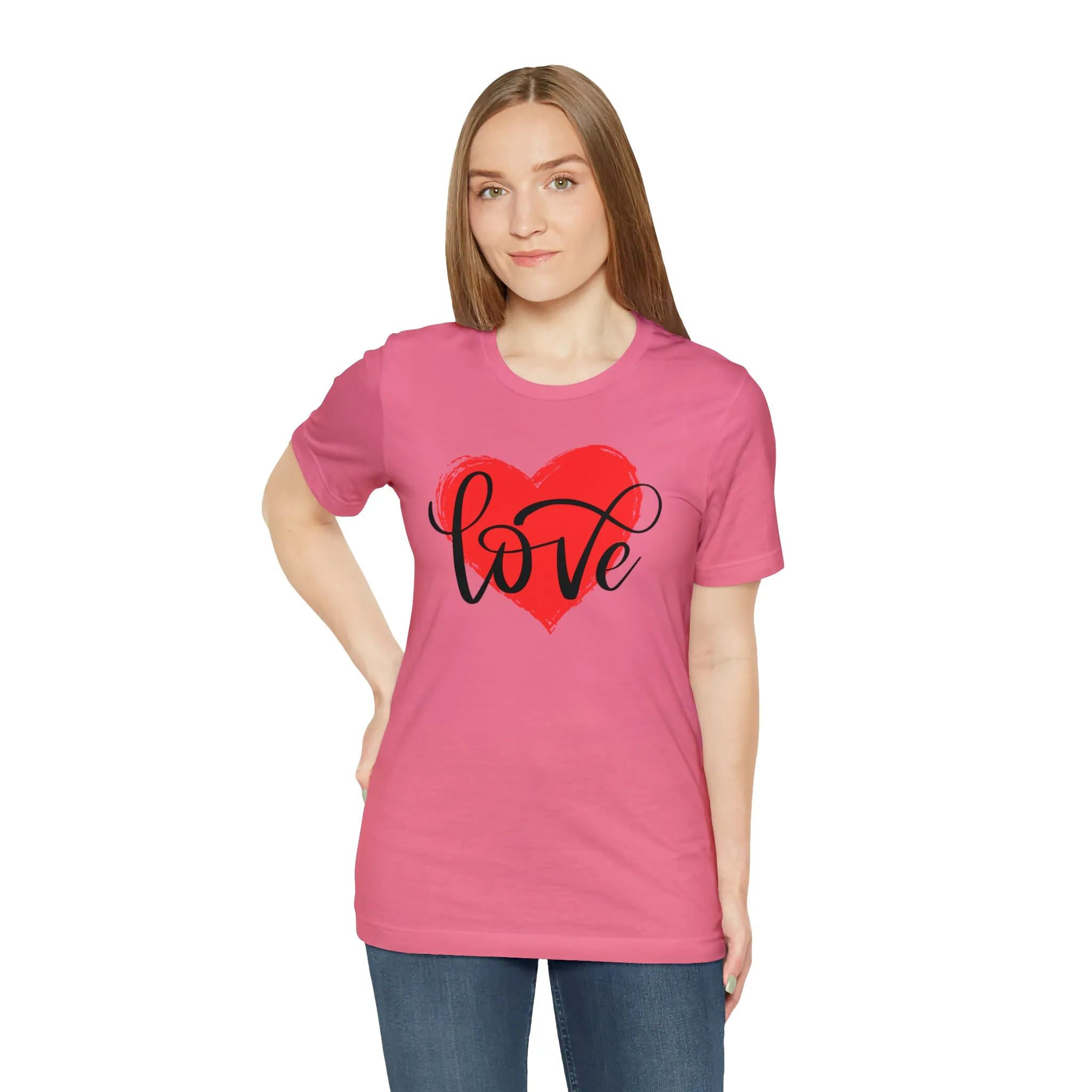 Love Heart Mom T-Shirt | Love Ya Mom Tee |  Bella Canvas 3001 Unisex |  Mother Short Sleeve Tshirt
