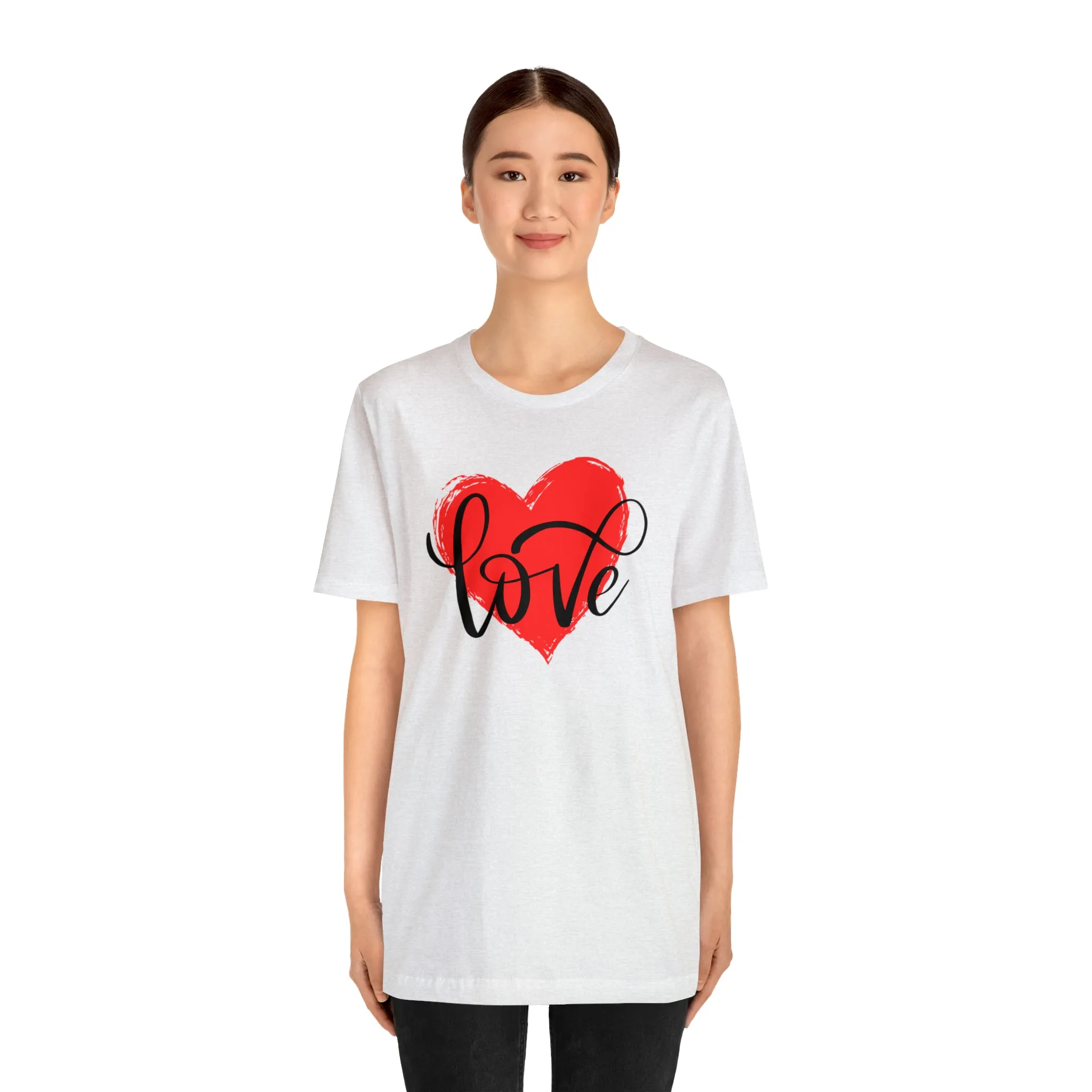 Love Heart Mom T-Shirt | Love Ya Mom Tee |  Bella Canvas 3001 Unisex |  Mother Short Sleeve Tshirt
