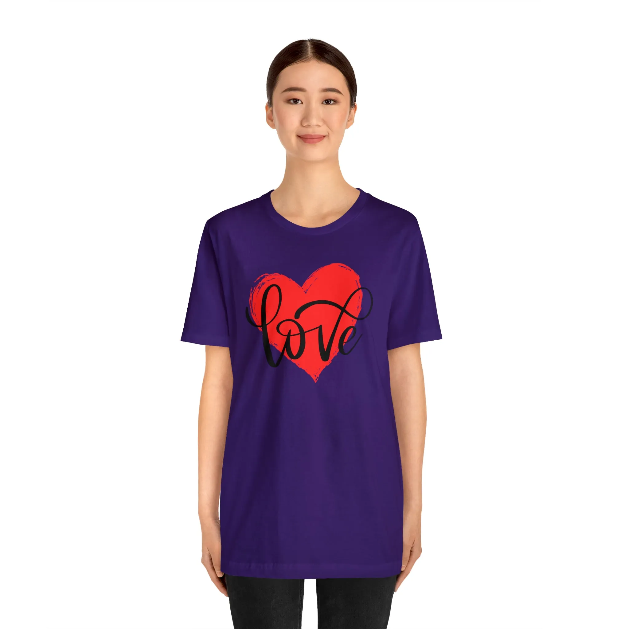 Love Heart Mom T-Shirt | Love Ya Mom Tee |  Bella Canvas 3001 Unisex |  Mother Short Sleeve Tshirt