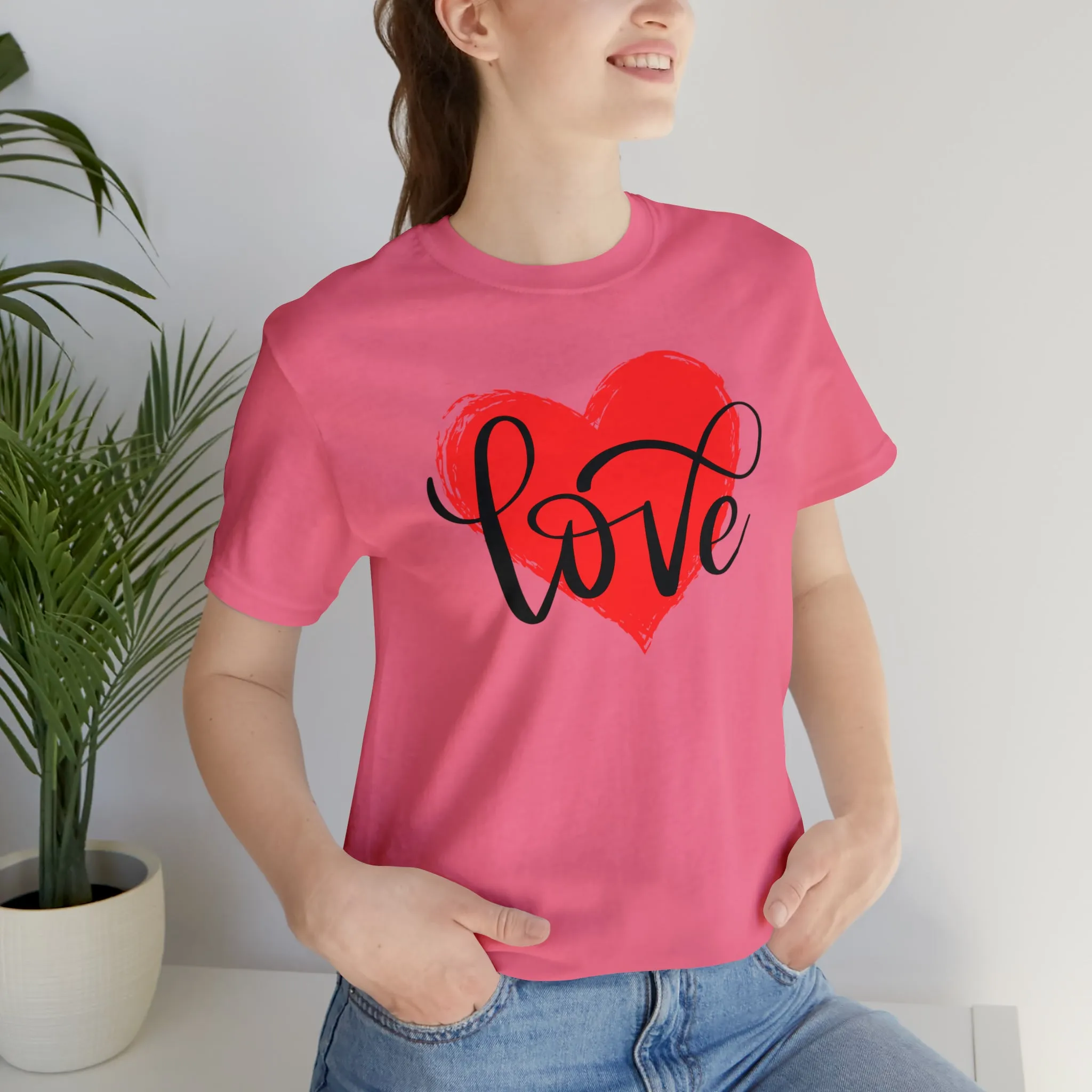 Love Heart Mom T-Shirt | Love Ya Mom Tee |  Bella Canvas 3001 Unisex |  Mother Short Sleeve Tshirt