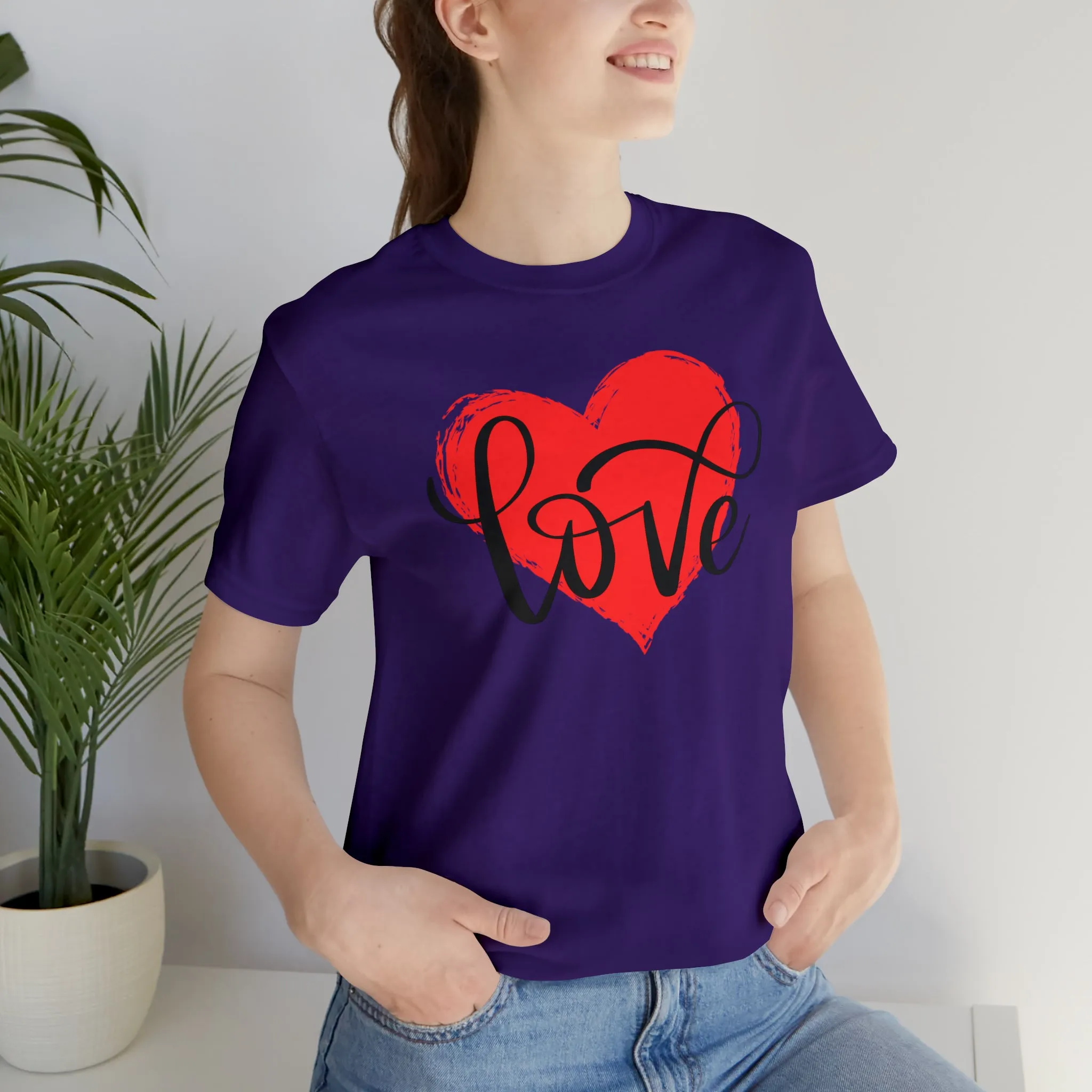 Love Heart Mom T-Shirt | Love Ya Mom Tee |  Bella Canvas 3001 Unisex |  Mother Short Sleeve Tshirt