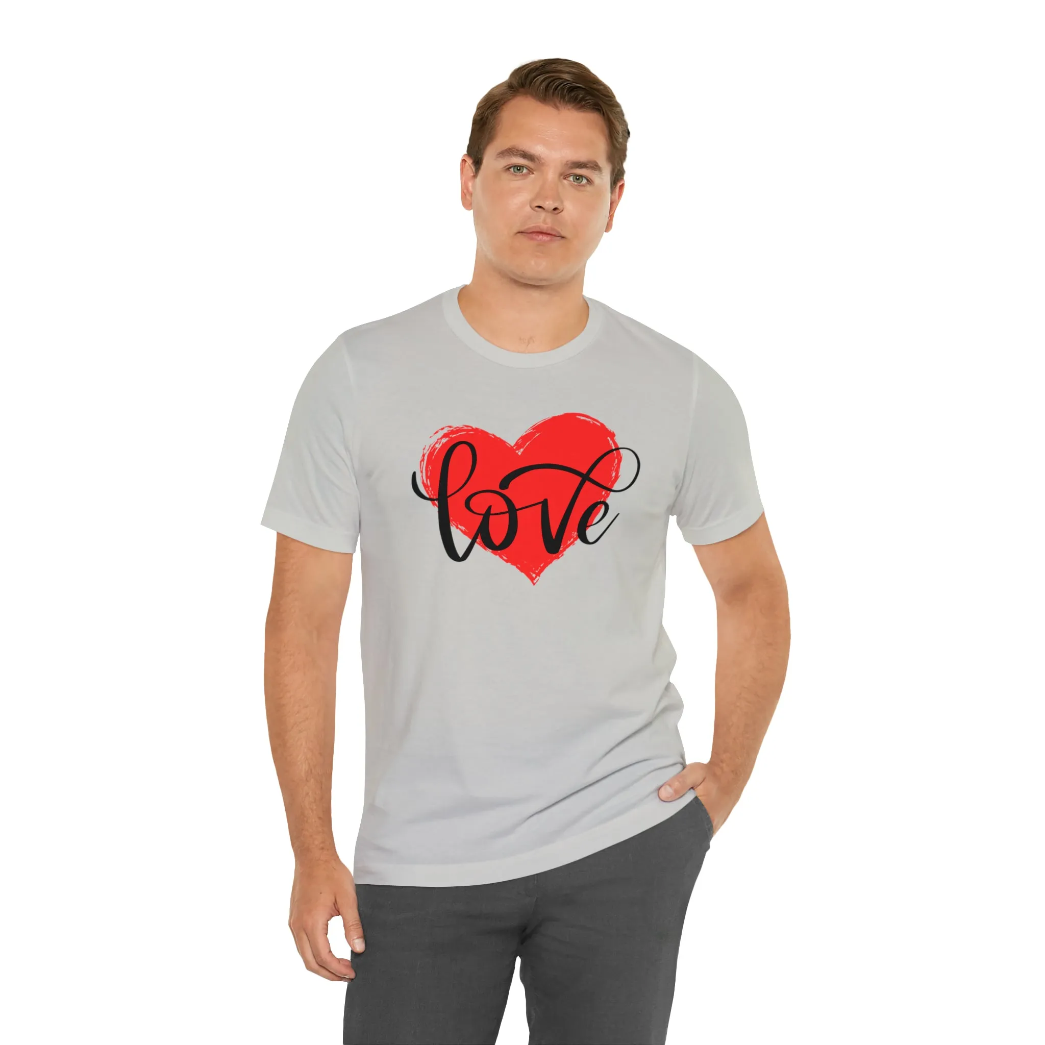 Love Heart Mom T-Shirt | Love Ya Mom Tee |  Bella Canvas 3001 Unisex |  Mother Short Sleeve Tshirt