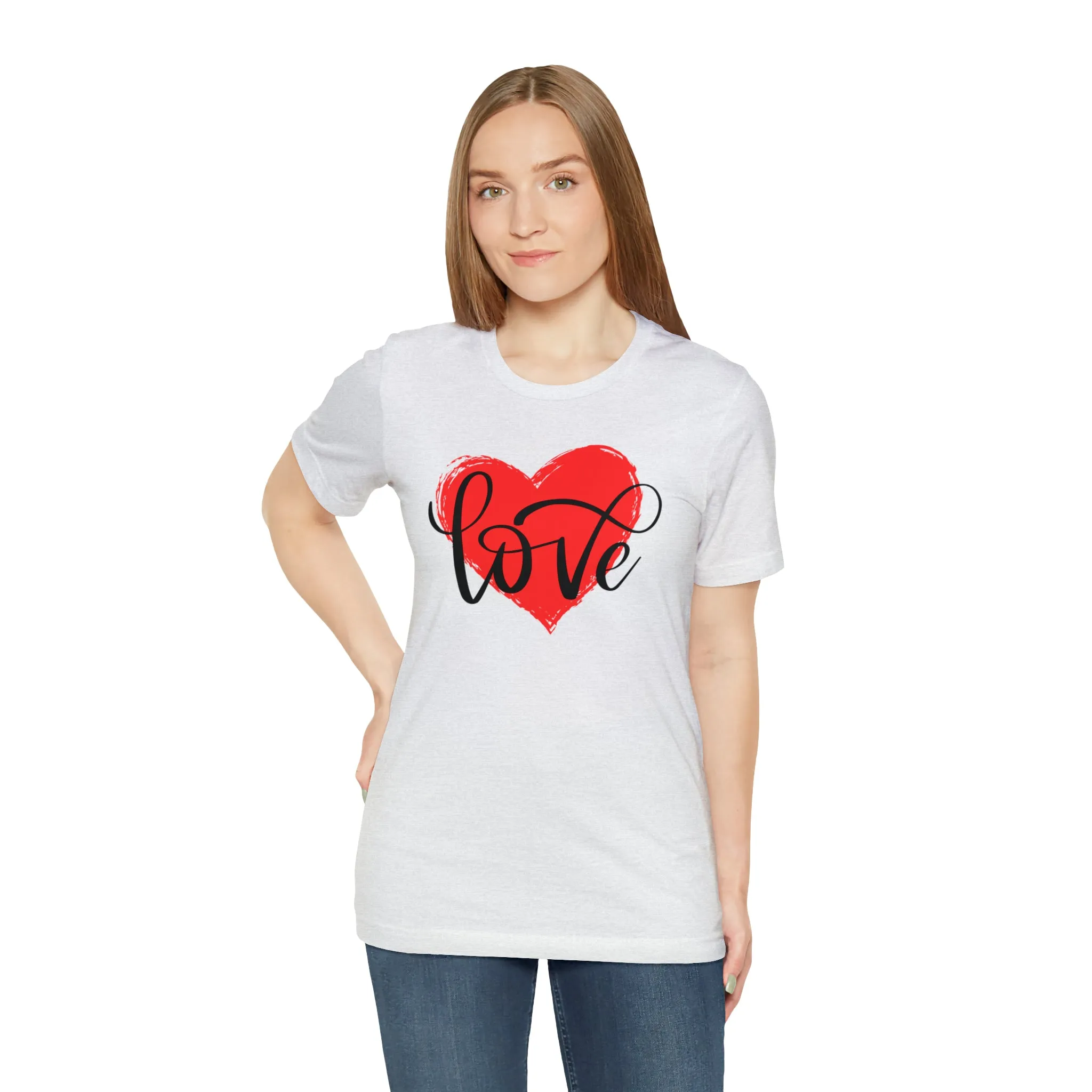 Love Heart Mom T-Shirt | Love Ya Mom Tee |  Bella Canvas 3001 Unisex |  Mother Short Sleeve Tshirt