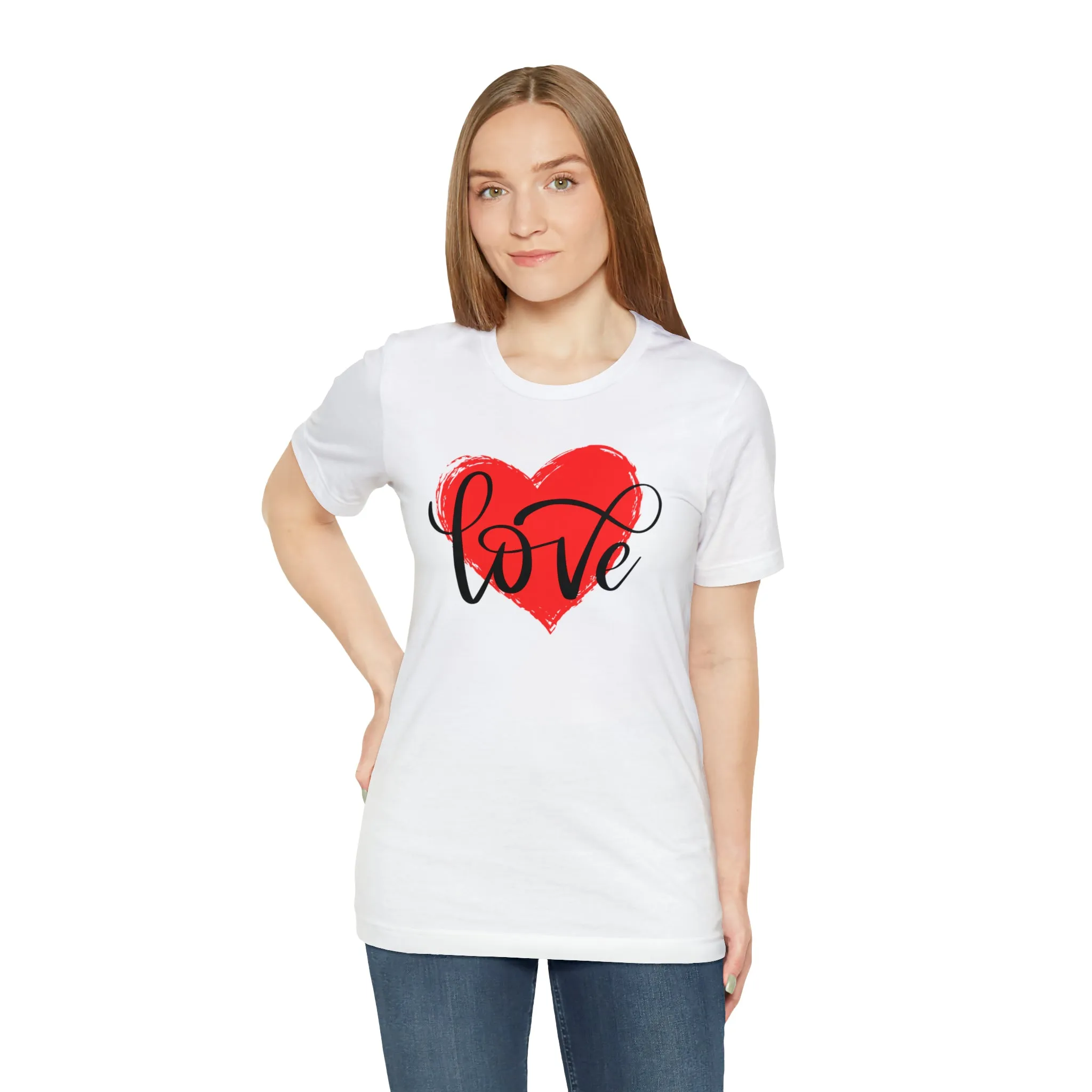 Love Heart Mom T-Shirt | Love Ya Mom Tee |  Bella Canvas 3001 Unisex |  Mother Short Sleeve Tshirt