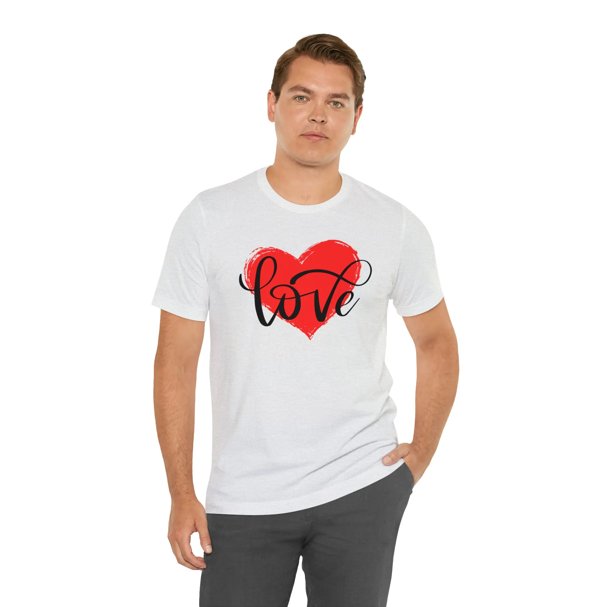 Love Heart Mom T-Shirt | Love Ya Mom Tee |  Bella Canvas 3001 Unisex |  Mother Short Sleeve Tshirt