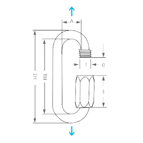 Maillon Rapide 10mm (wide opening) - Climbing Hardware