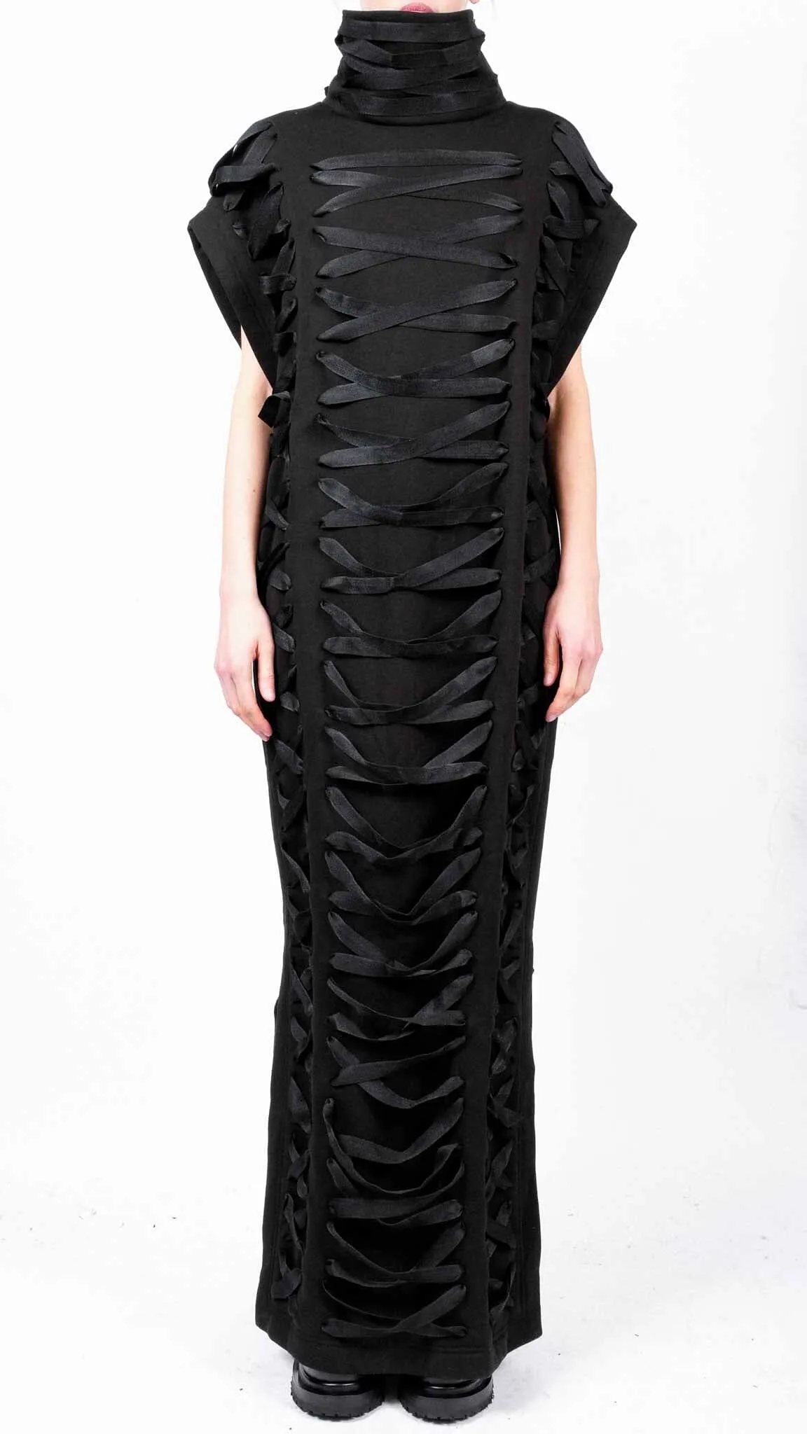 Maxi Sweatshirt Dress with Laces