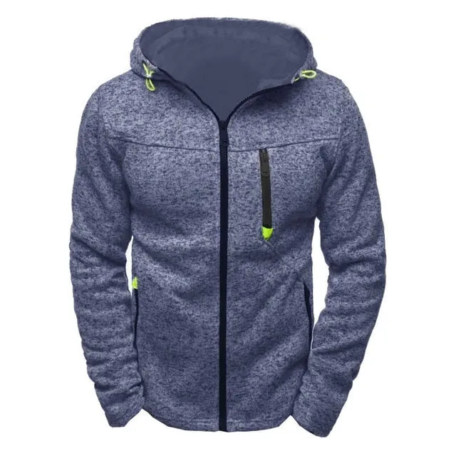 Men's Cardigan Hooded Coat