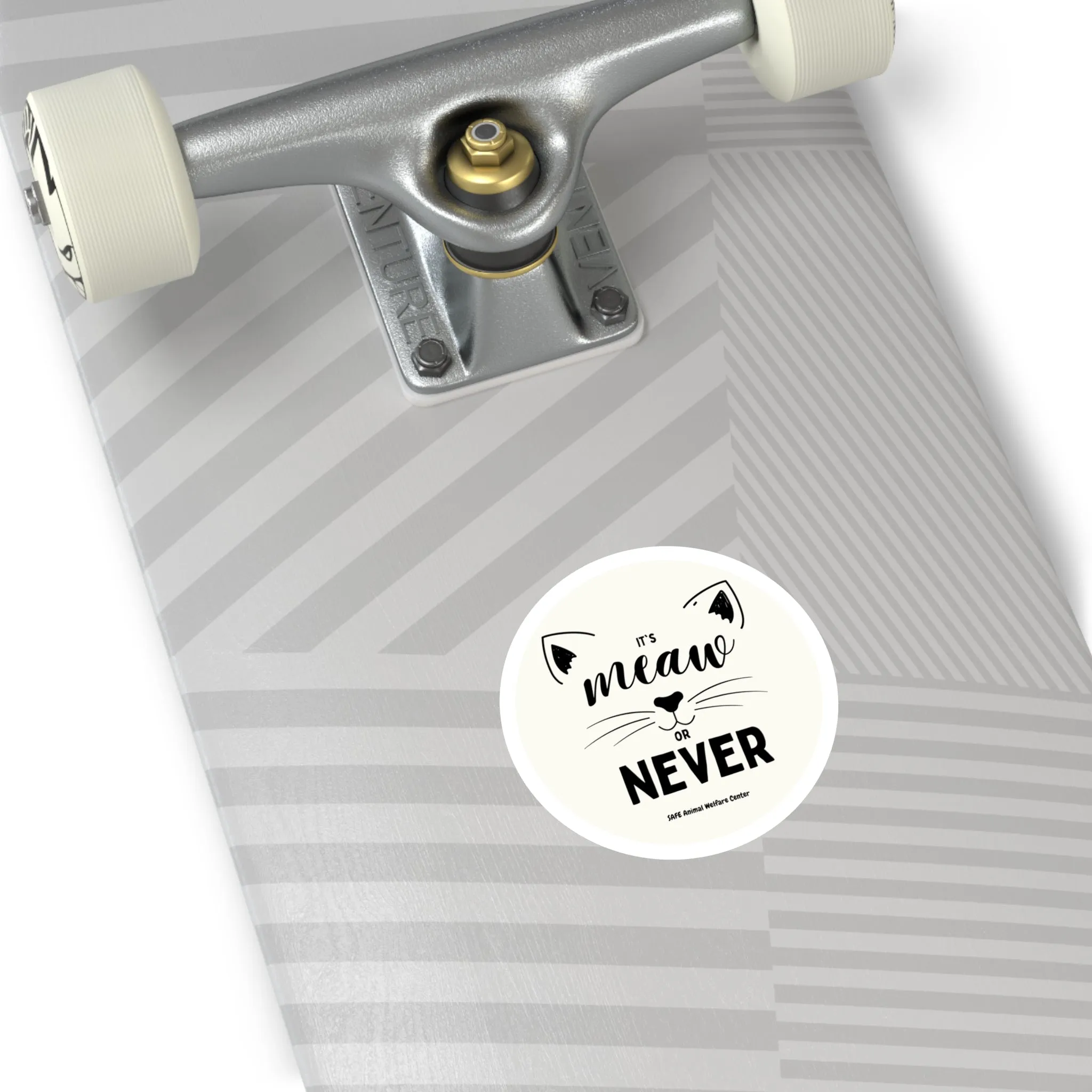 Meow or Never! Round Stickers, Indoor\Outdoor