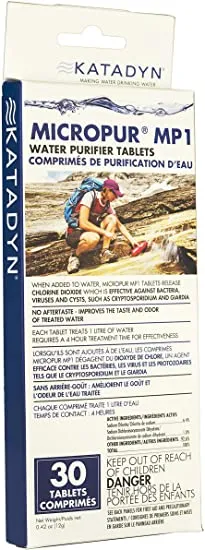 Micropur MP1 Water Purifier Tablets (Package of 30)