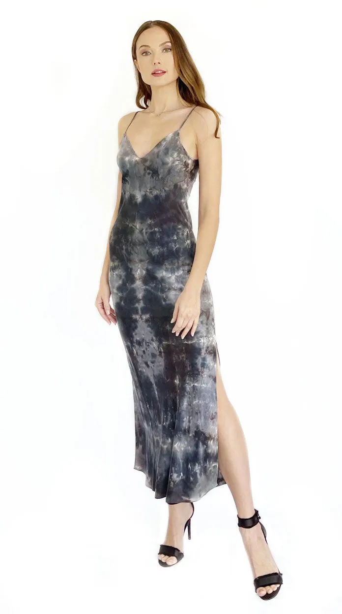 Midi Slip Dress with Side Slit
