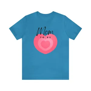 Mom Pink Heart T-Shirt | Expectant Mom Tee |  Bella Canvas 3001 Unisex |  Mother Short Sleeve Tshirt