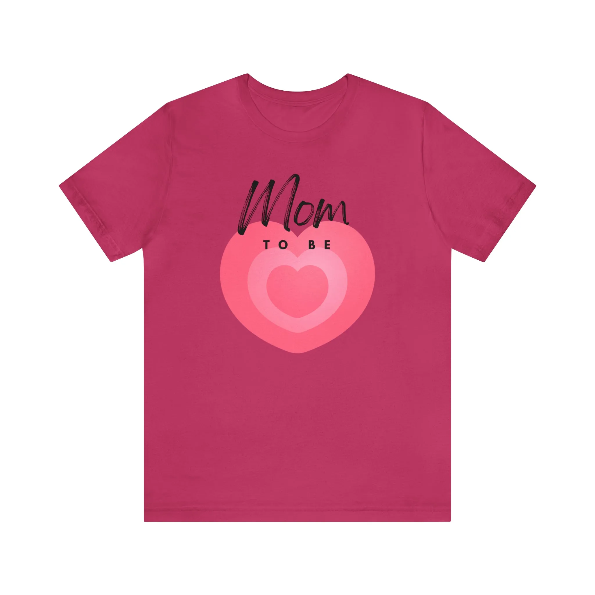 Mom Pink Heart T-Shirt | Expectant Mom Tee |  Bella Canvas 3001 Unisex |  Mother Short Sleeve Tshirt