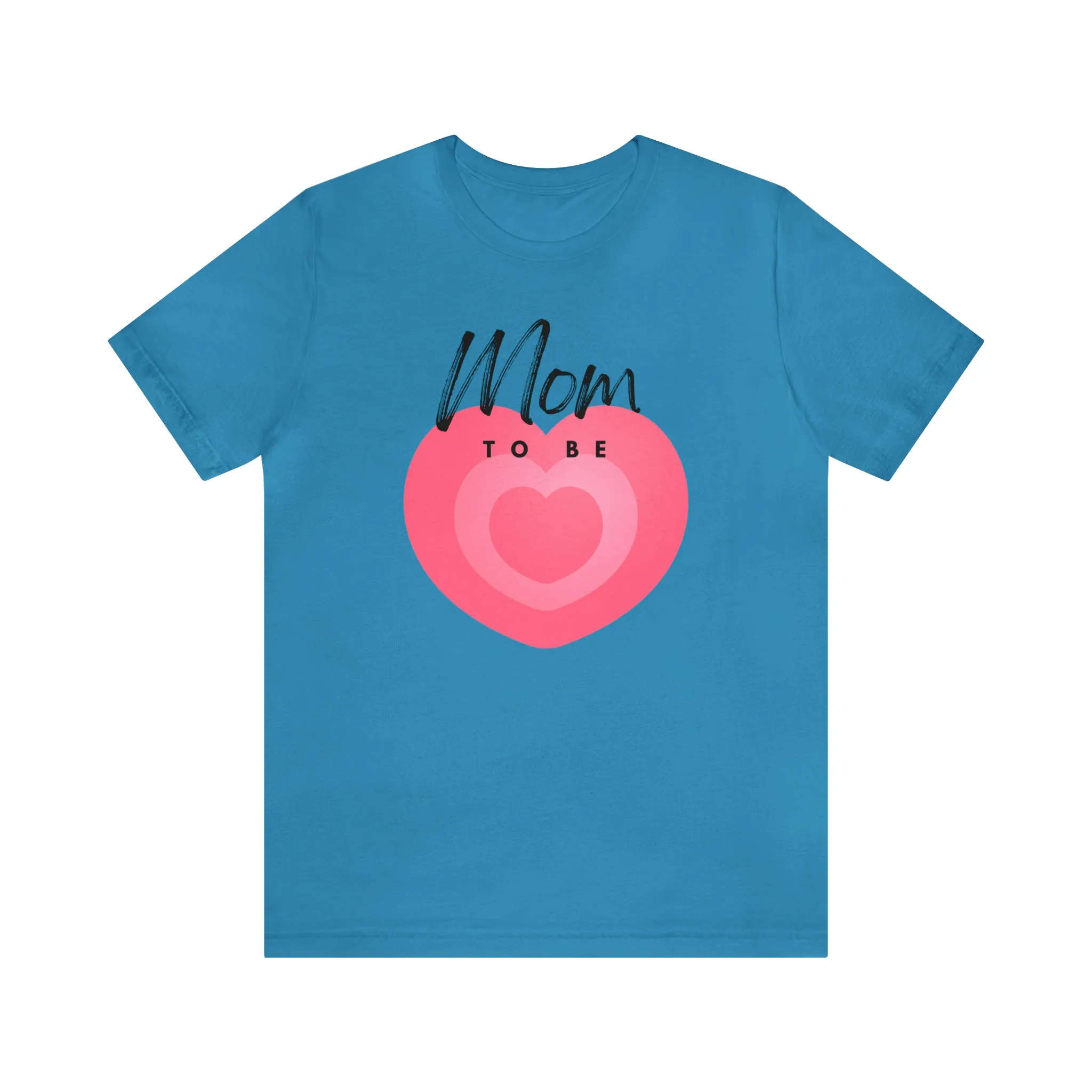 Mom Pink Heart T-Shirt | Expectant Mom Tee |  Bella Canvas 3001 Unisex |  Mother Short Sleeve Tshirt