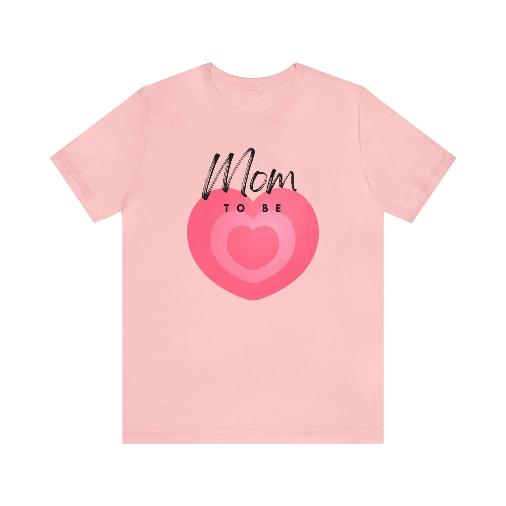 Mom Pink Heart T-Shirt | Expectant Mom Tee |  Bella Canvas 3001 Unisex |  Mother Short Sleeve Tshirt