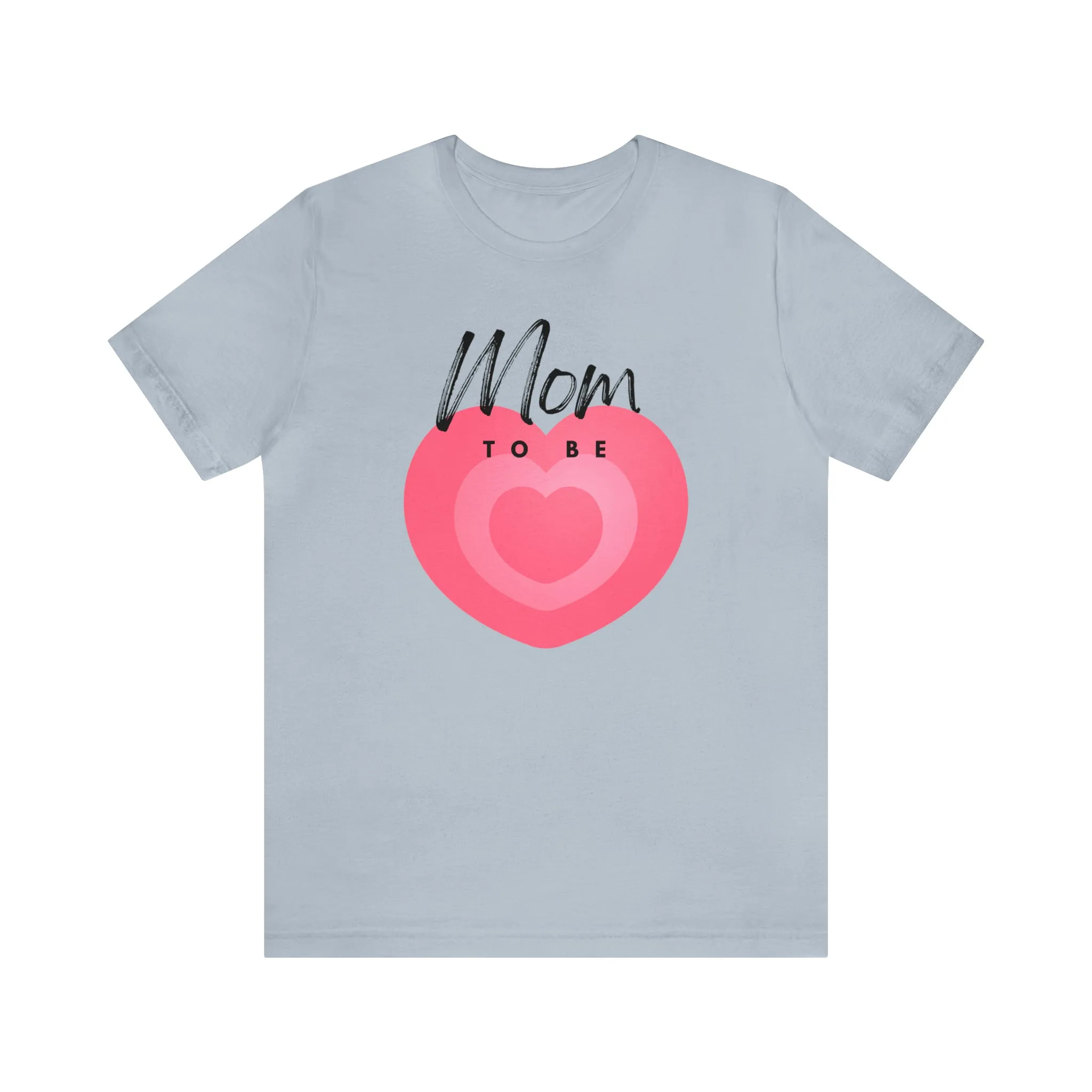 Mom Pink Heart T-Shirt | Expectant Mom Tee |  Bella Canvas 3001 Unisex |  Mother Short Sleeve Tshirt