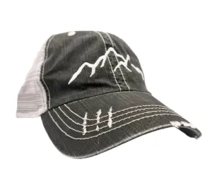 Mountain Embroidered Trucker Hat