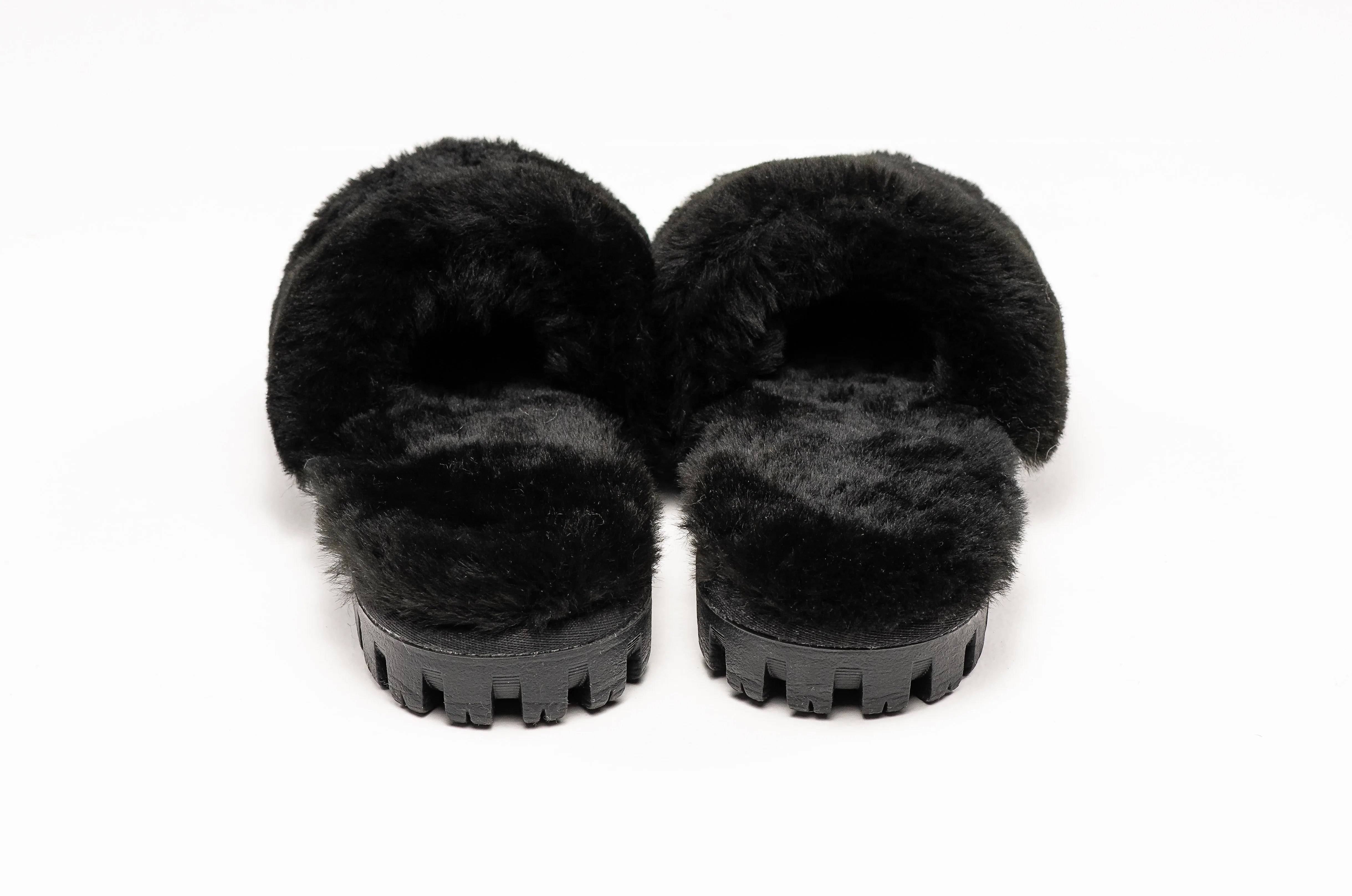 Natural Charlotte Suede Women Slippers | Black