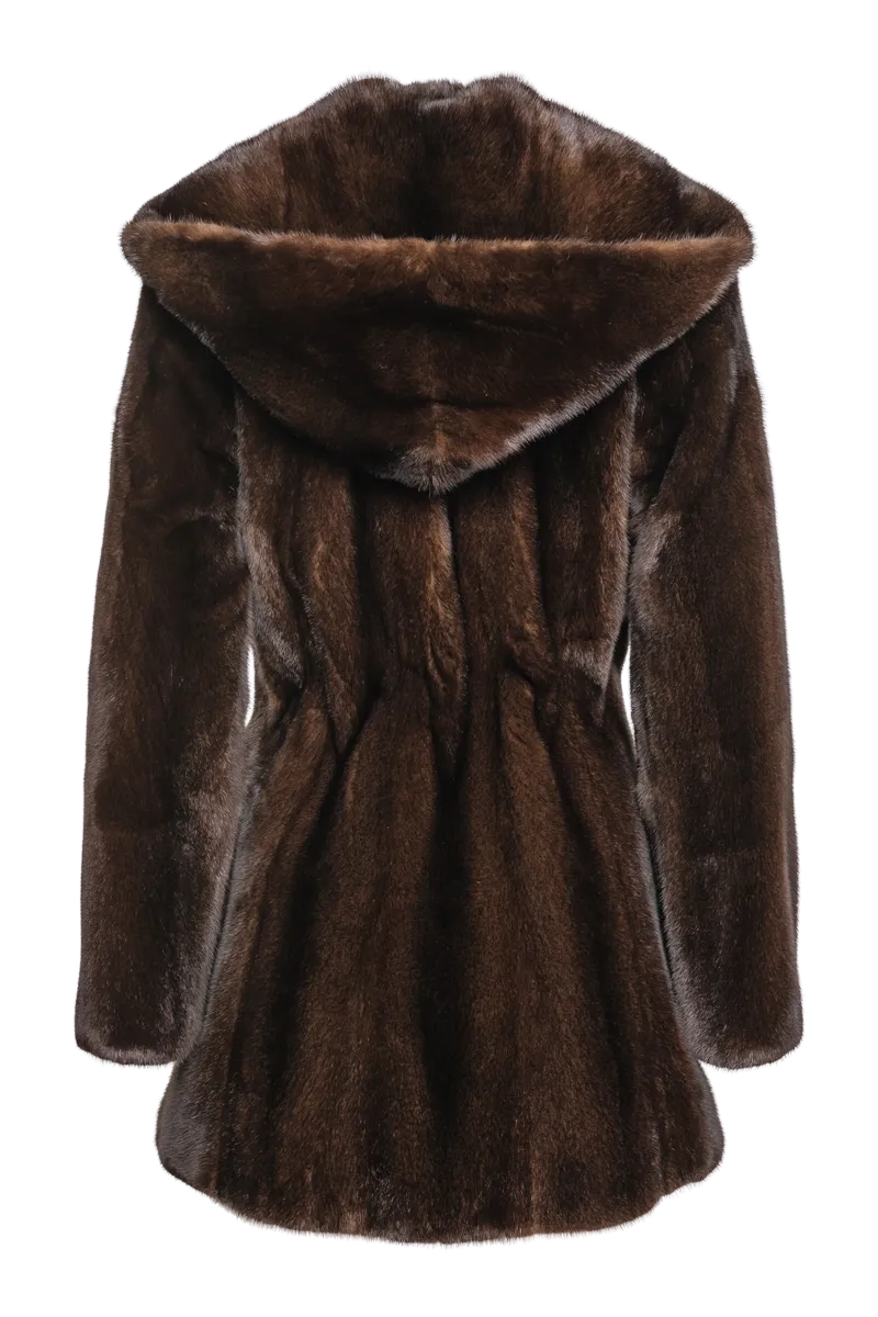 Natural Mink Shaped Fur Jacket