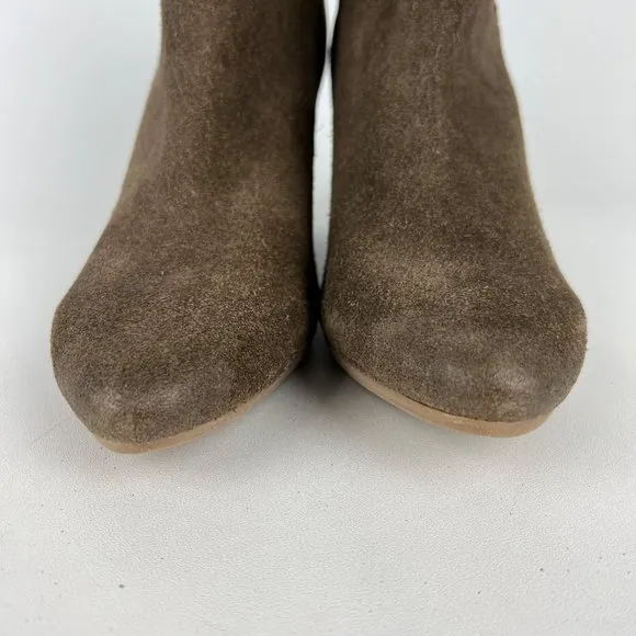 Naughty Monkey Saffron Womens Ankle Boot Taupe Suede Snake Print size 8.5