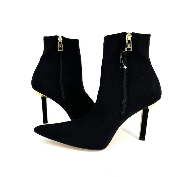 NEW Good American Kickstand Neoprene Point Toe Sock Boot Stiletto Heels Black 13
