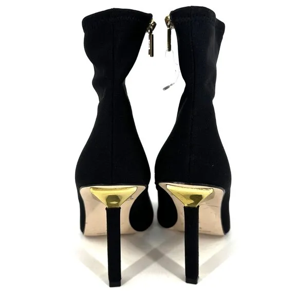 NEW Good American Kickstand Neoprene Point Toe Sock Boot Stiletto Heels Black 13