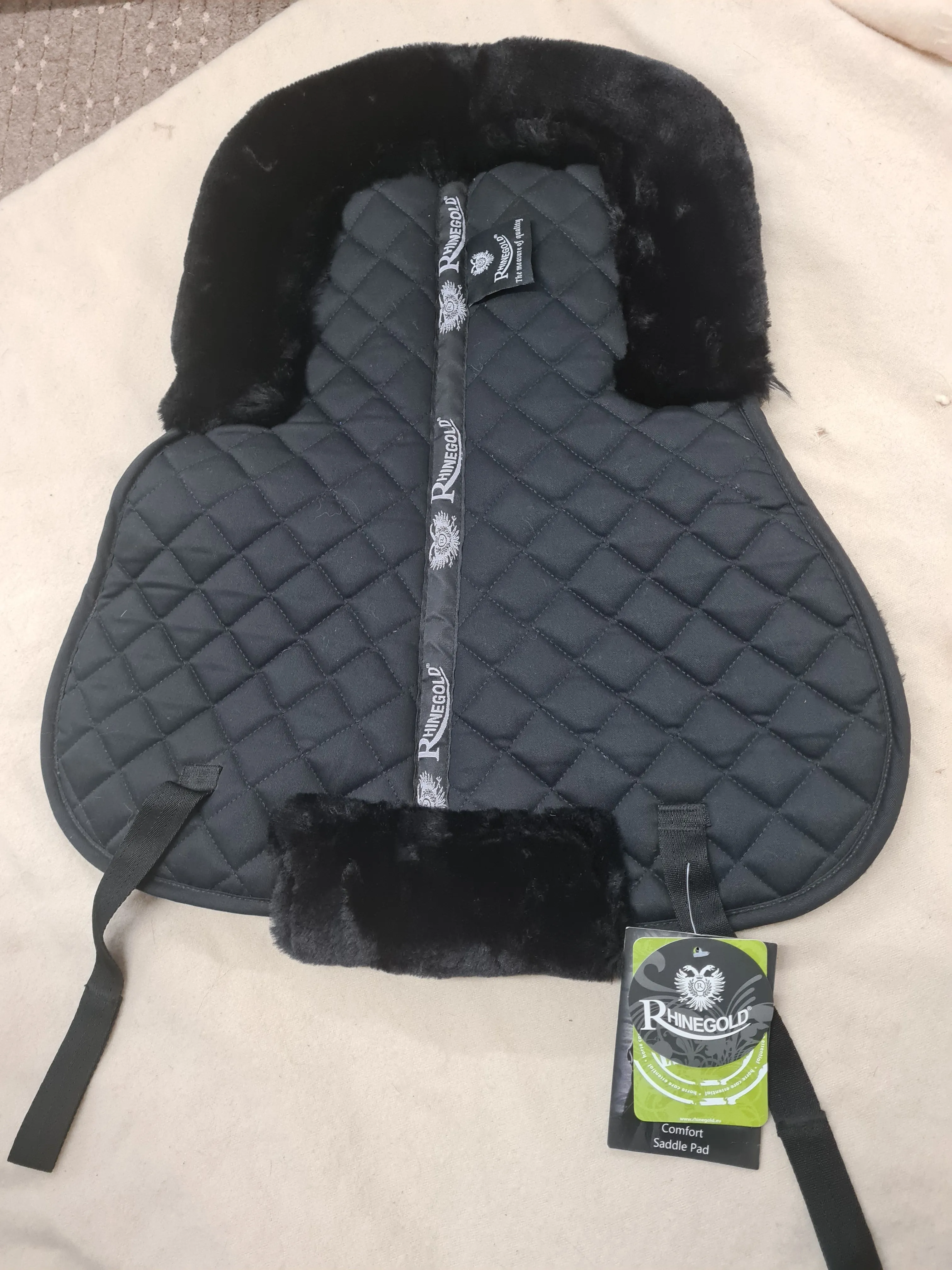 NEW rhinegold saddle pad, size cob & full, black FREE POSTAGE 🟢