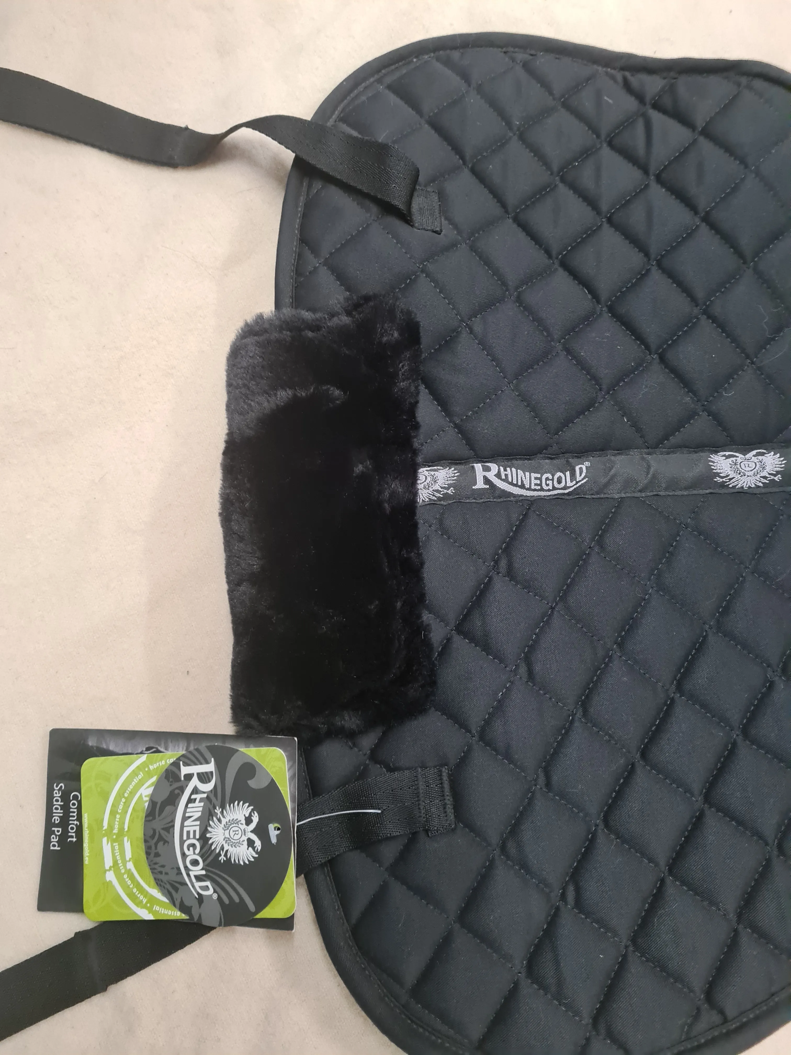 NEW rhinegold saddle pad, size cob & full, black FREE POSTAGE 🟢