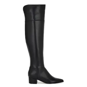 Nine West Maner Over-The-Knee Dress Boots Women - BLKLTH