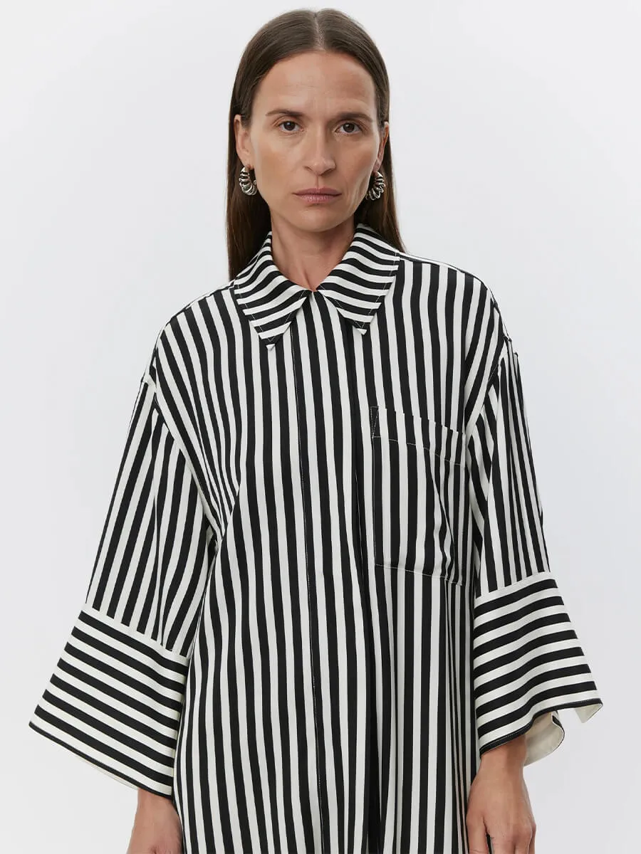 Noe - Striped Viscose - Fluid Stripes