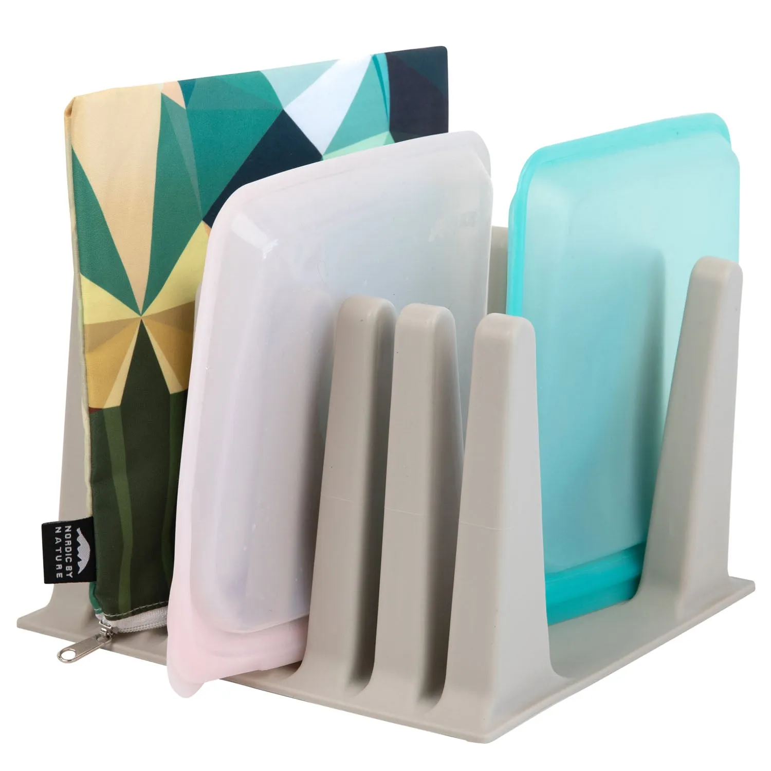 Nordic By Nature Silicone Drying Rack For Reusable Bags - (Light Grey)