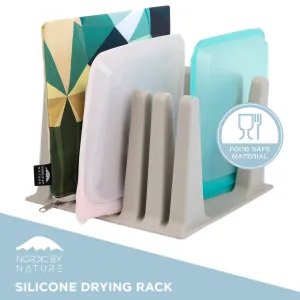 Nordic By Nature Silicone Drying Rack For Reusable Bags - (Light Grey)