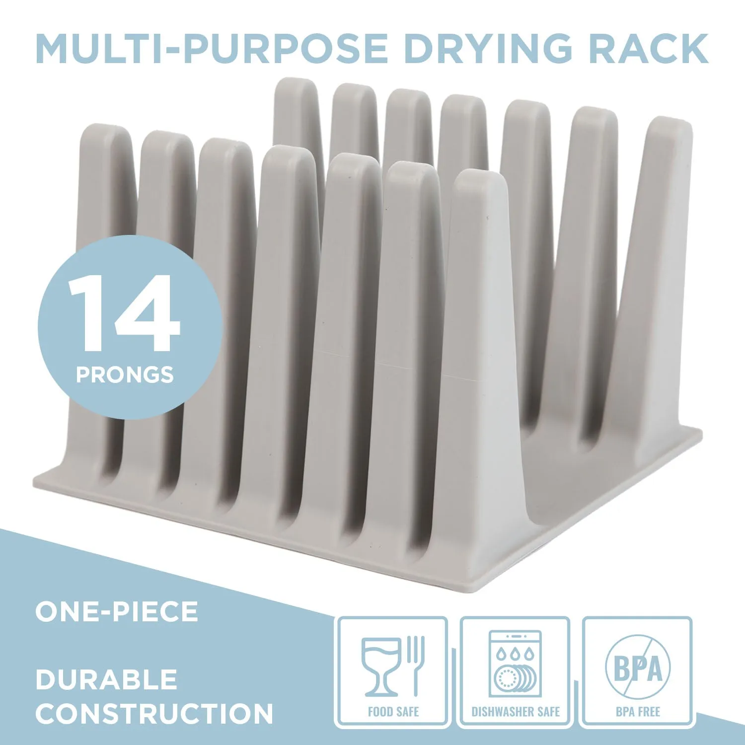 Nordic By Nature Silicone Drying Rack For Reusable Bags - (Light Grey)