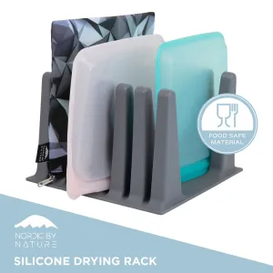 Nordic By Nature Silicone Drying Rack For Reusable Bags - (Slate Grey)