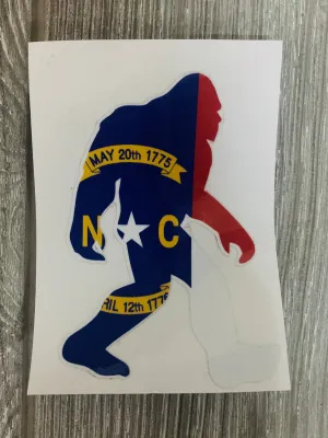 North Carolina Bigfoot decal