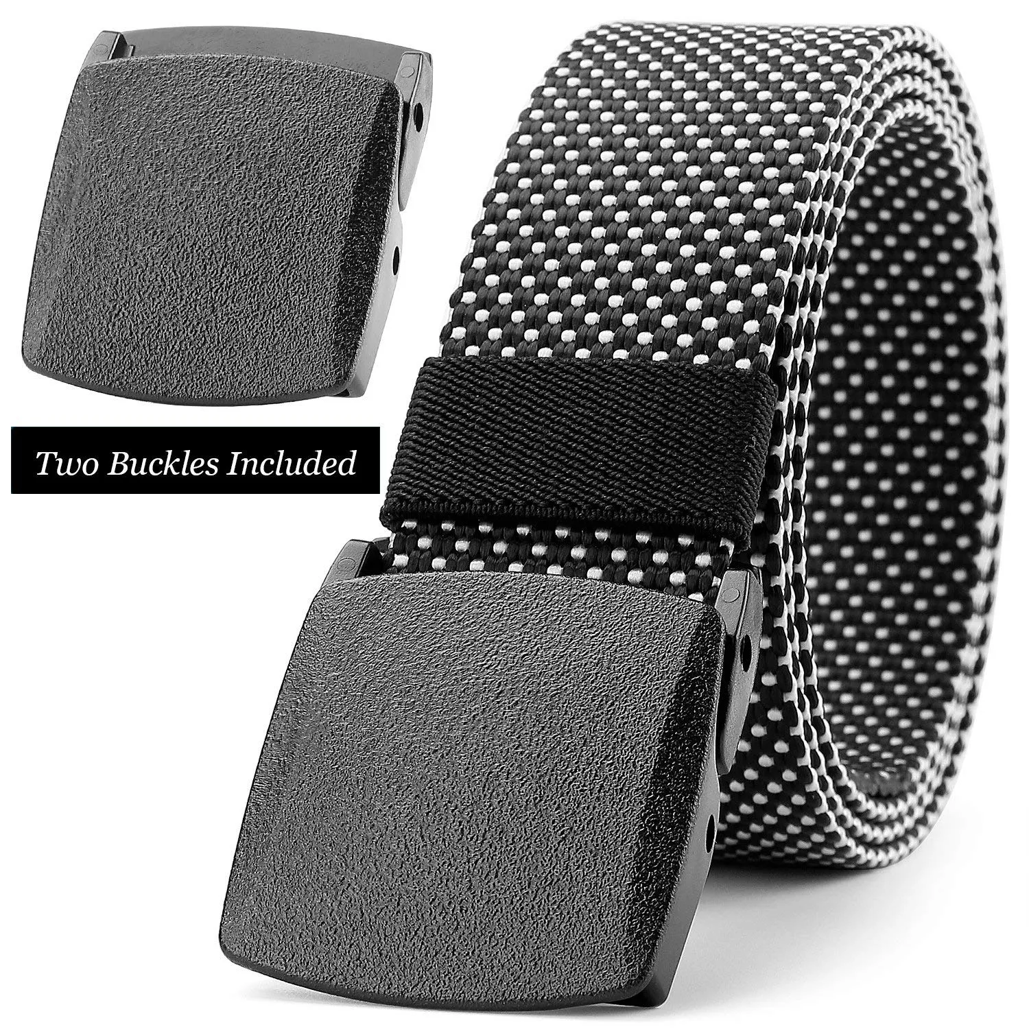 Nylon Belt Outdoor Belt Reversible Belt Tactical Duty Belt with YKK Plastic Buckle Up to 48"  by JASGOOD